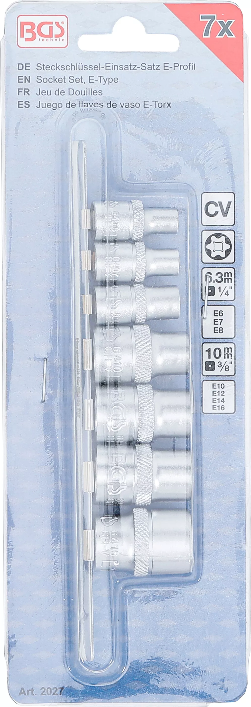 Set chei tubulare Profil E | 6,3 mm (1/4") / 10 mm (3/8") | E6 - E16 | 7 piese [4]