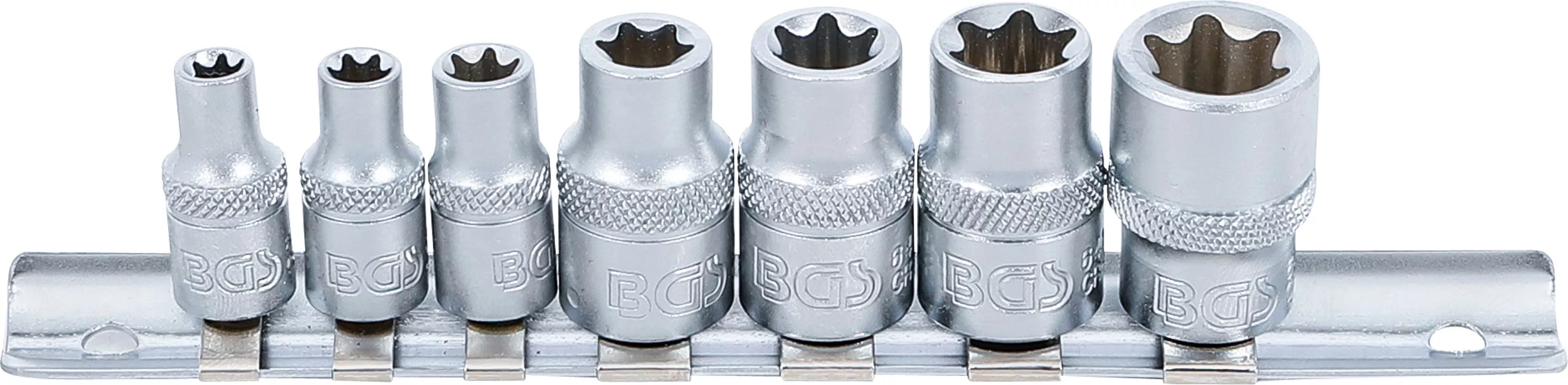 Set chei tubulare Profil E | 6,3 mm (1/4") / 10 mm (3/8") | E6 - E16 | 7 piese [1]