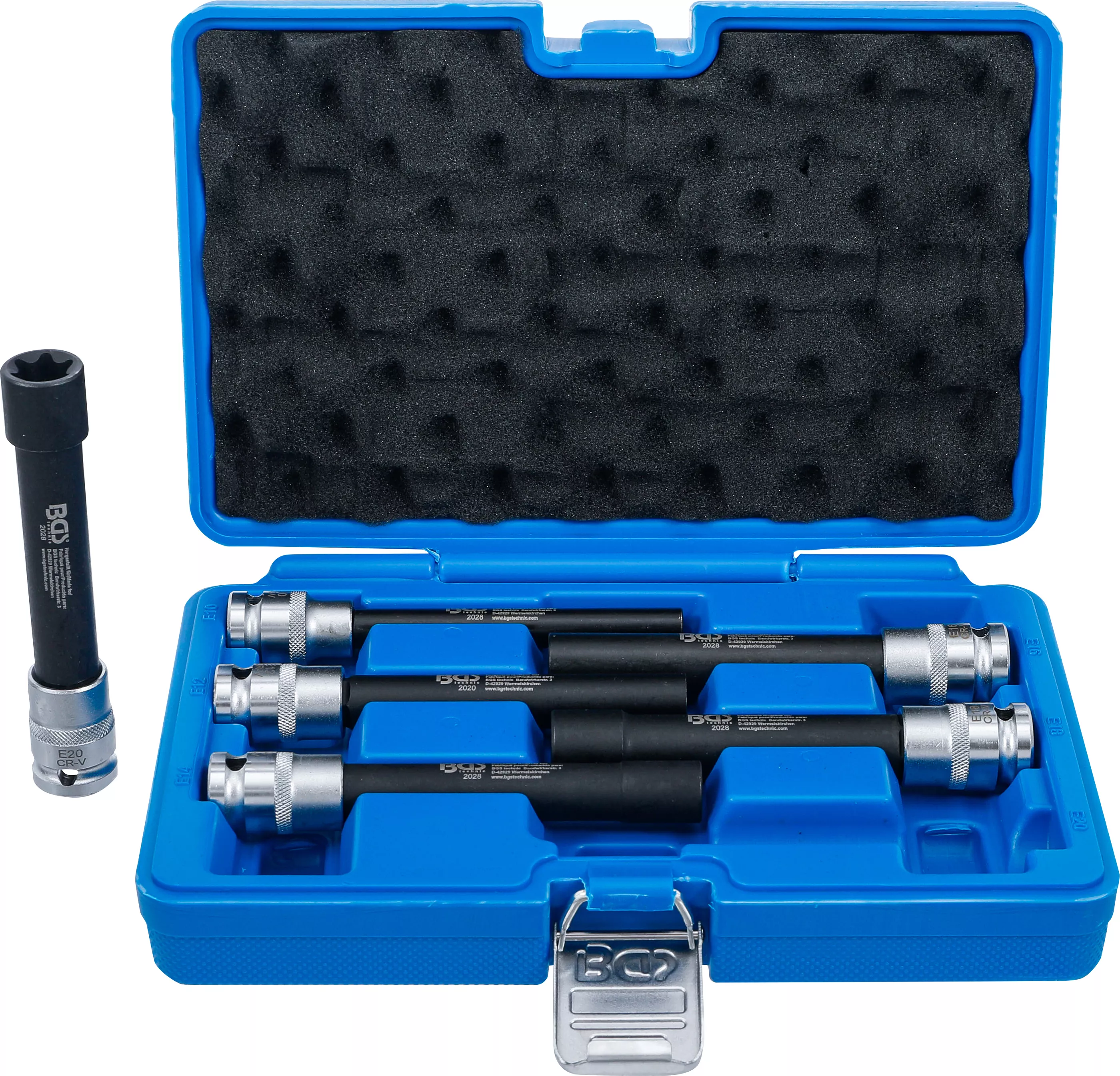 Set chei tubulare Profil E, extra lung | 12,5 mm (1/2") | E10 - E20 | 6 piese [1]