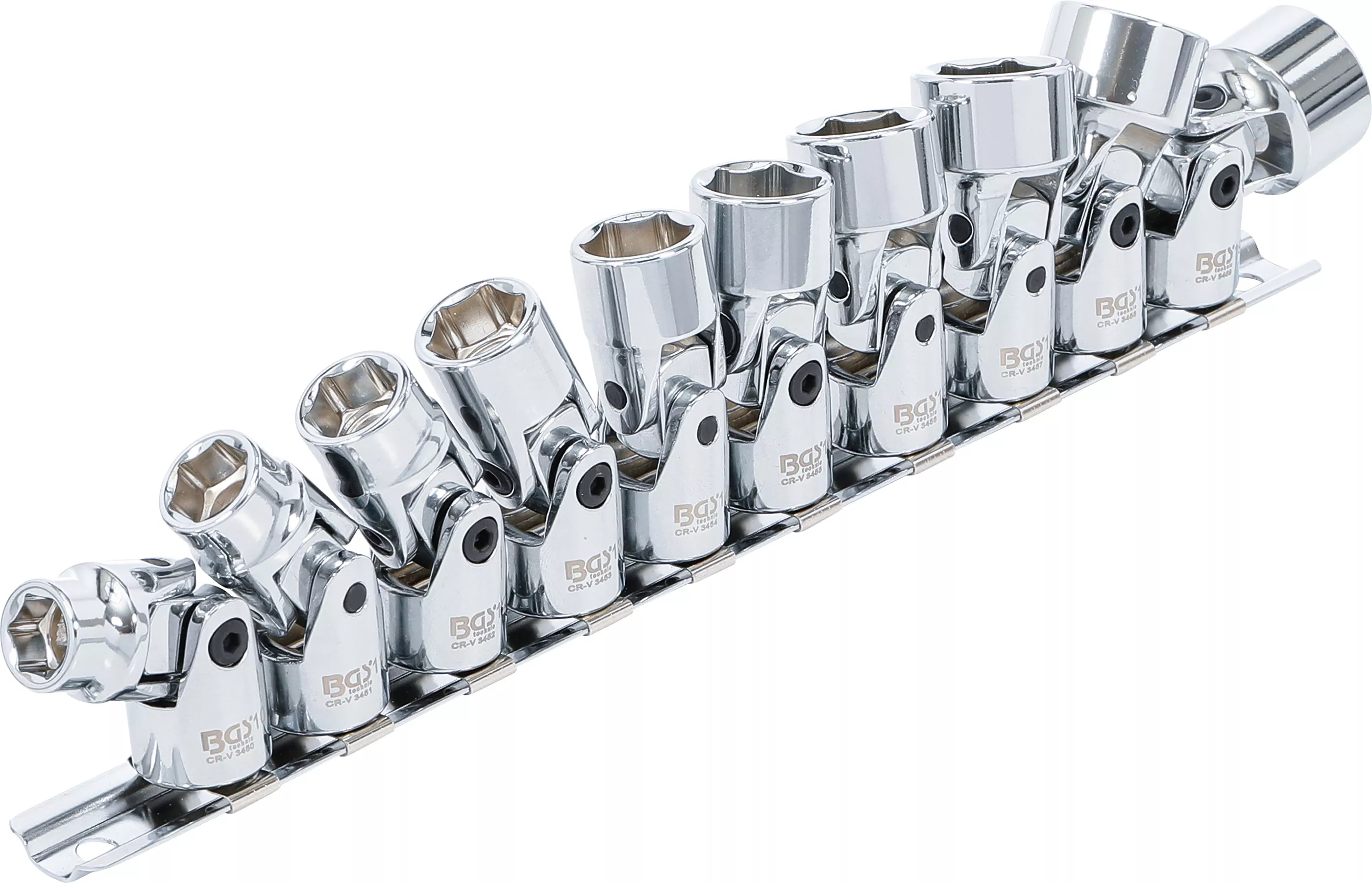 Set capete de cheie articulatie cardanica, 6 colturi | 10 mm (3/8") | 10 - 19 mm | 10 piese [2]