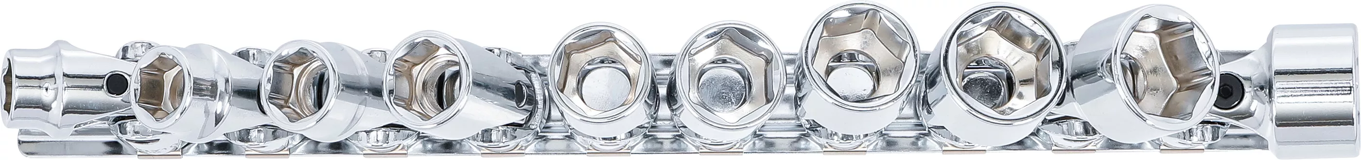 Set capete de cheie articulatie cardanica, 6 colturi | 10 mm (3/8") | 10 - 19 mm | 10 piese [3]