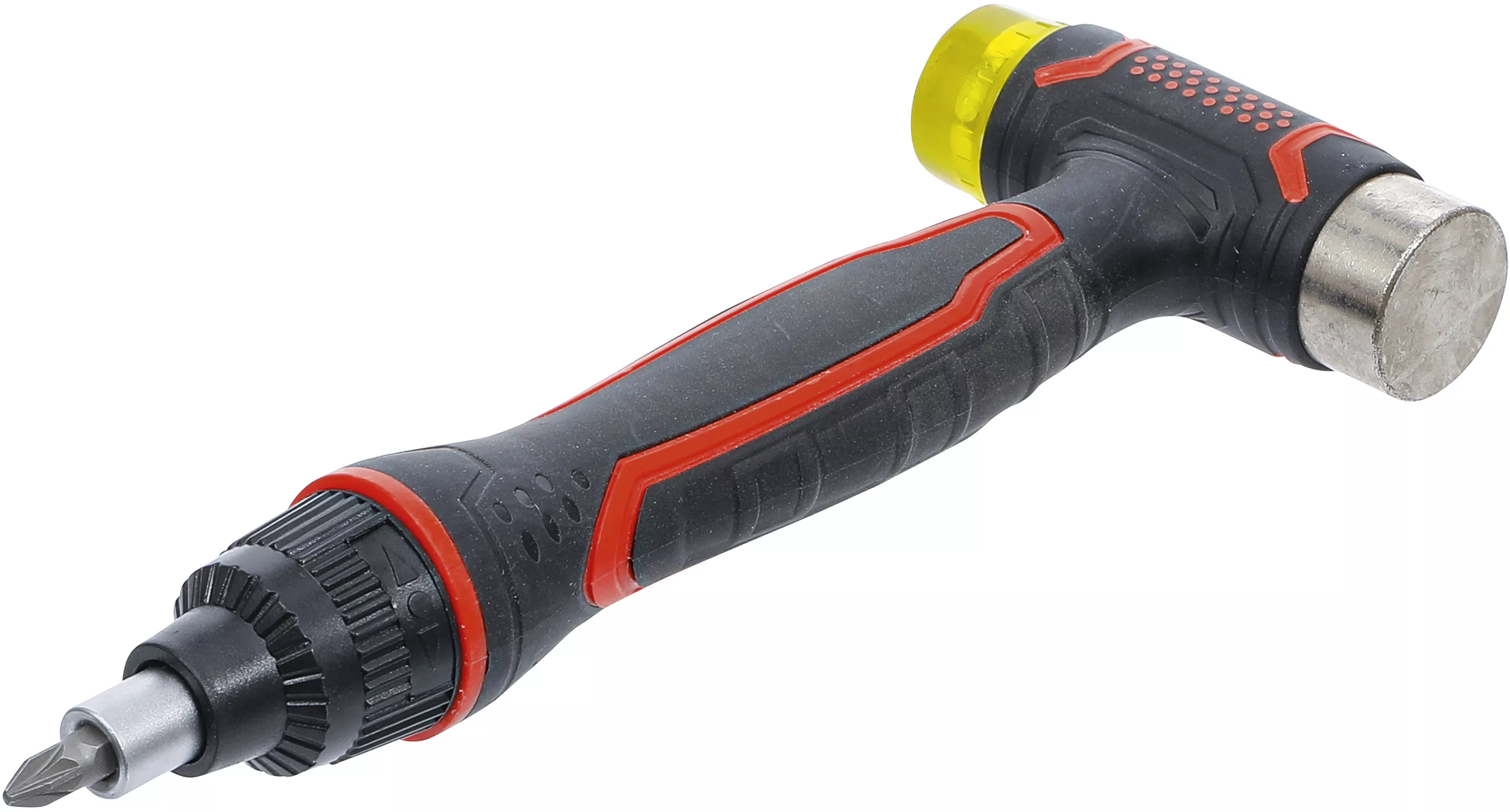 Ciocan cu cap interschimbabil | cu maner rotitor cu clichet pentru biti, comutabil | 3-in-1 [1]