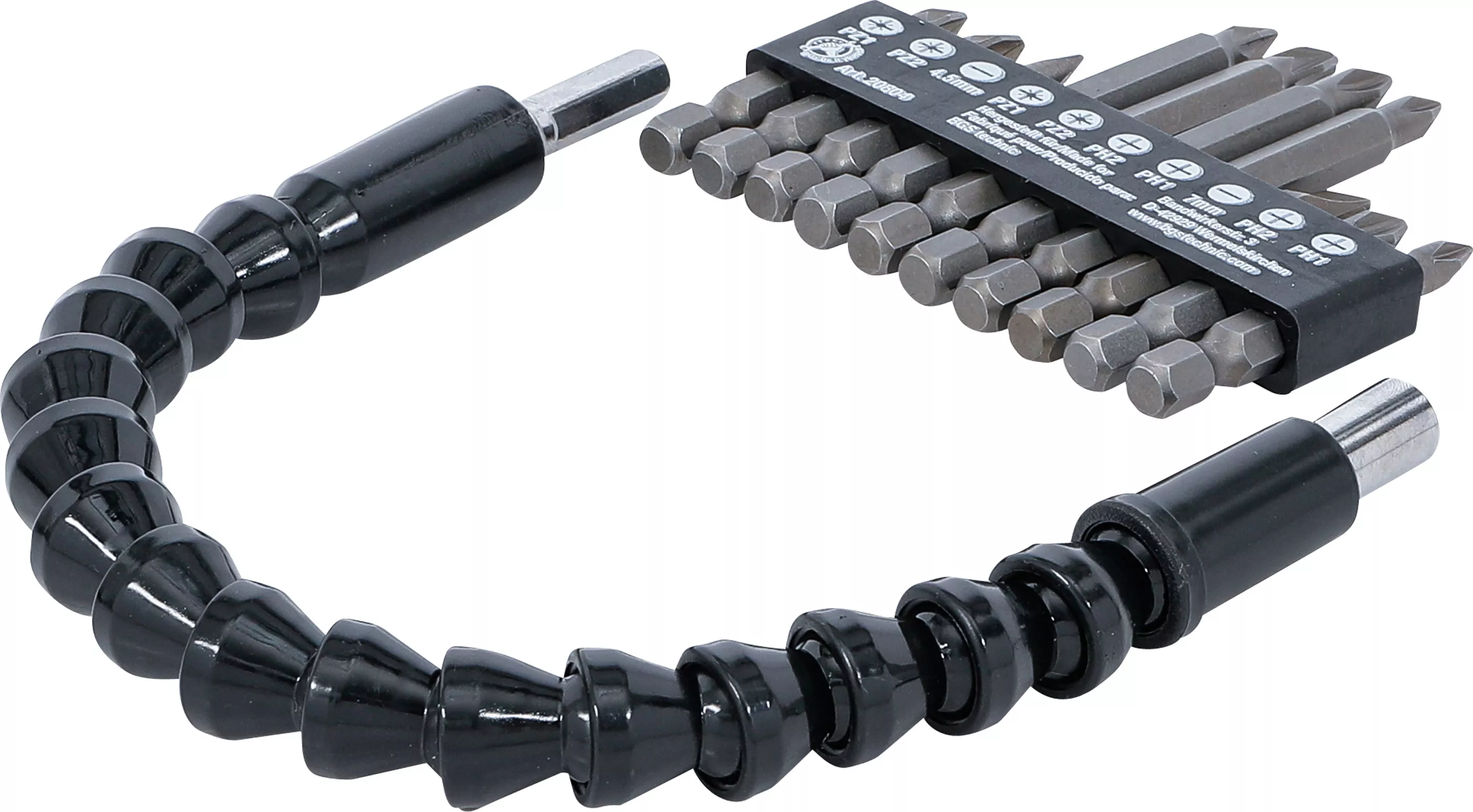 Set biti cu arbore flexibil | Antrenare hexagon exterior 6,3 mm (1/4") | 11 piese [2]