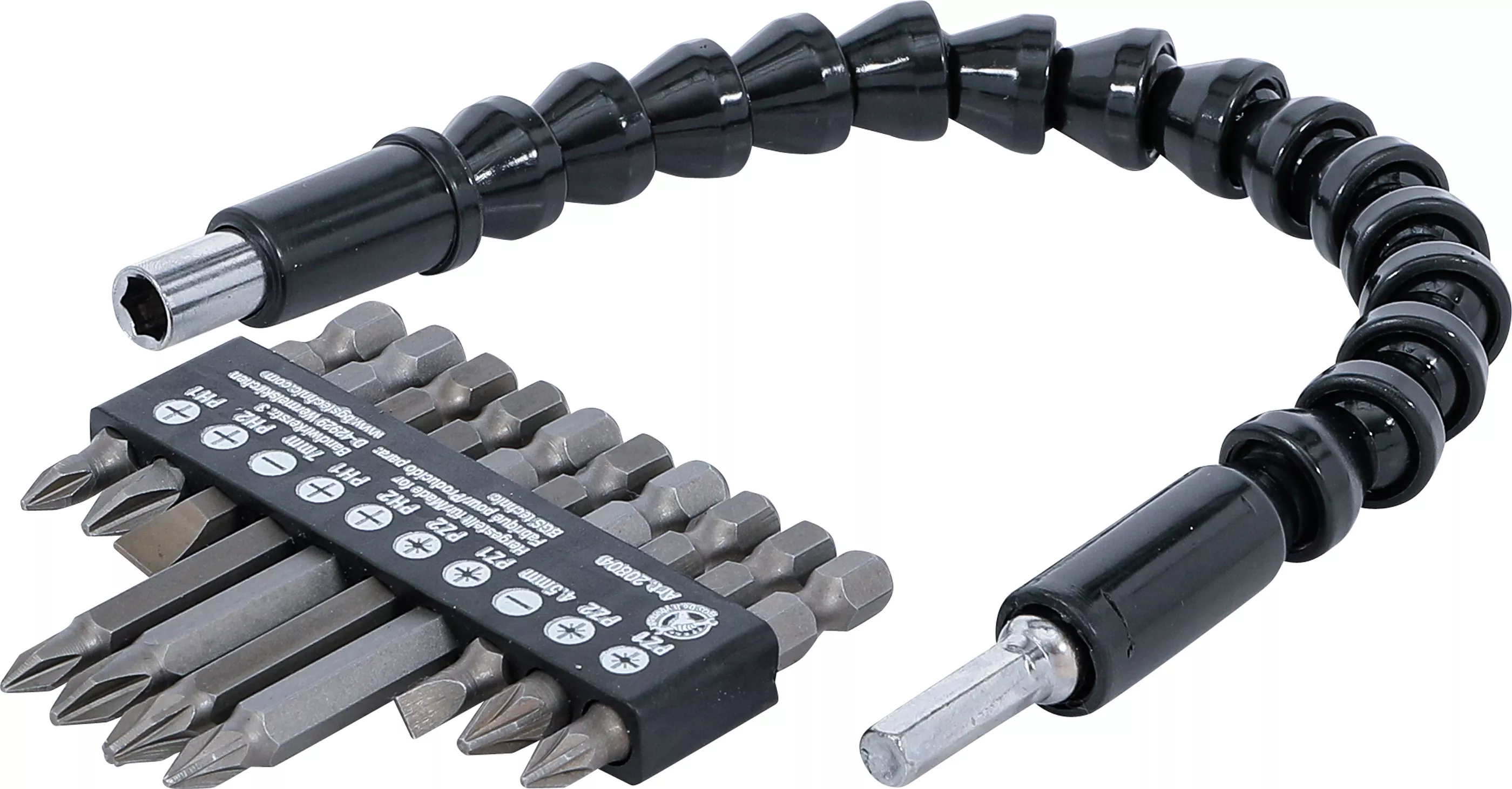 Set biti cu arbore flexibil | Antrenare hexagon exterior 6,3 mm (1/4") | 11 piese [1]