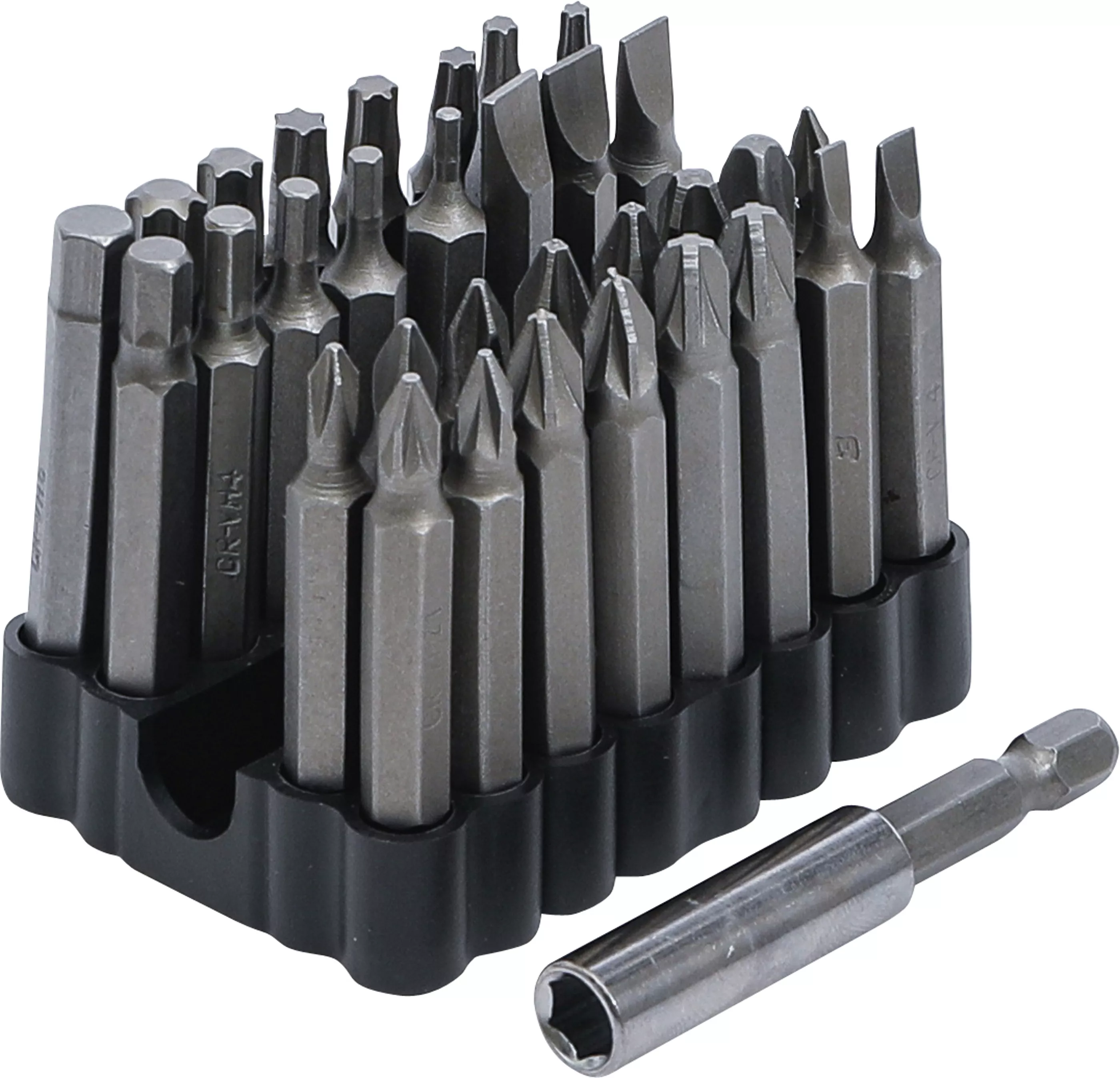 Set biti pentru suruburi de siguranta | Antrenare hexagon exterior 6,3 mm (1/4") | 33 piese [1]