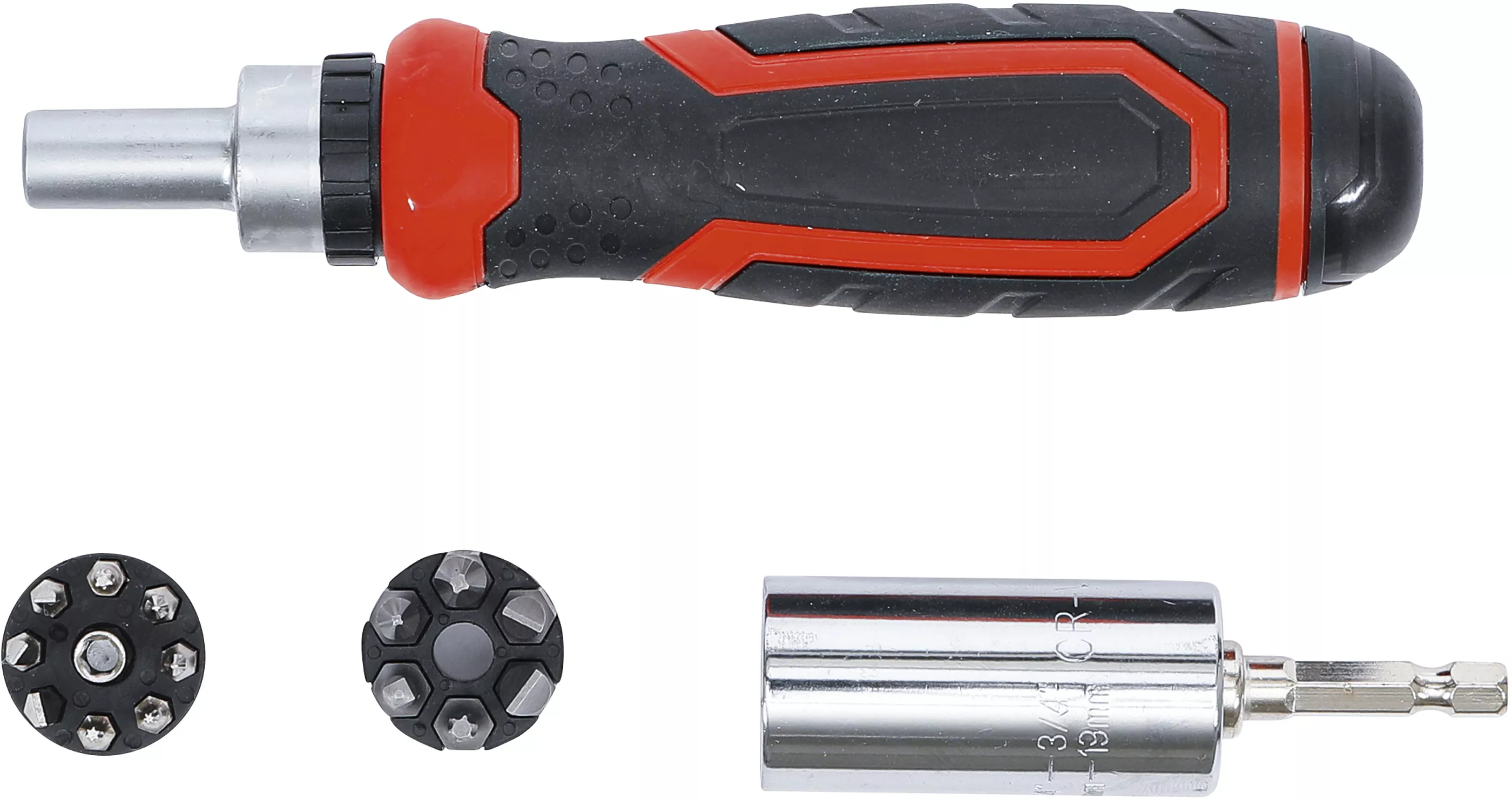 Set biti de precizie / cap cheie multiplu | cu maner rotativ cu clichet pentru biti, comutabil | 17 piese [3]