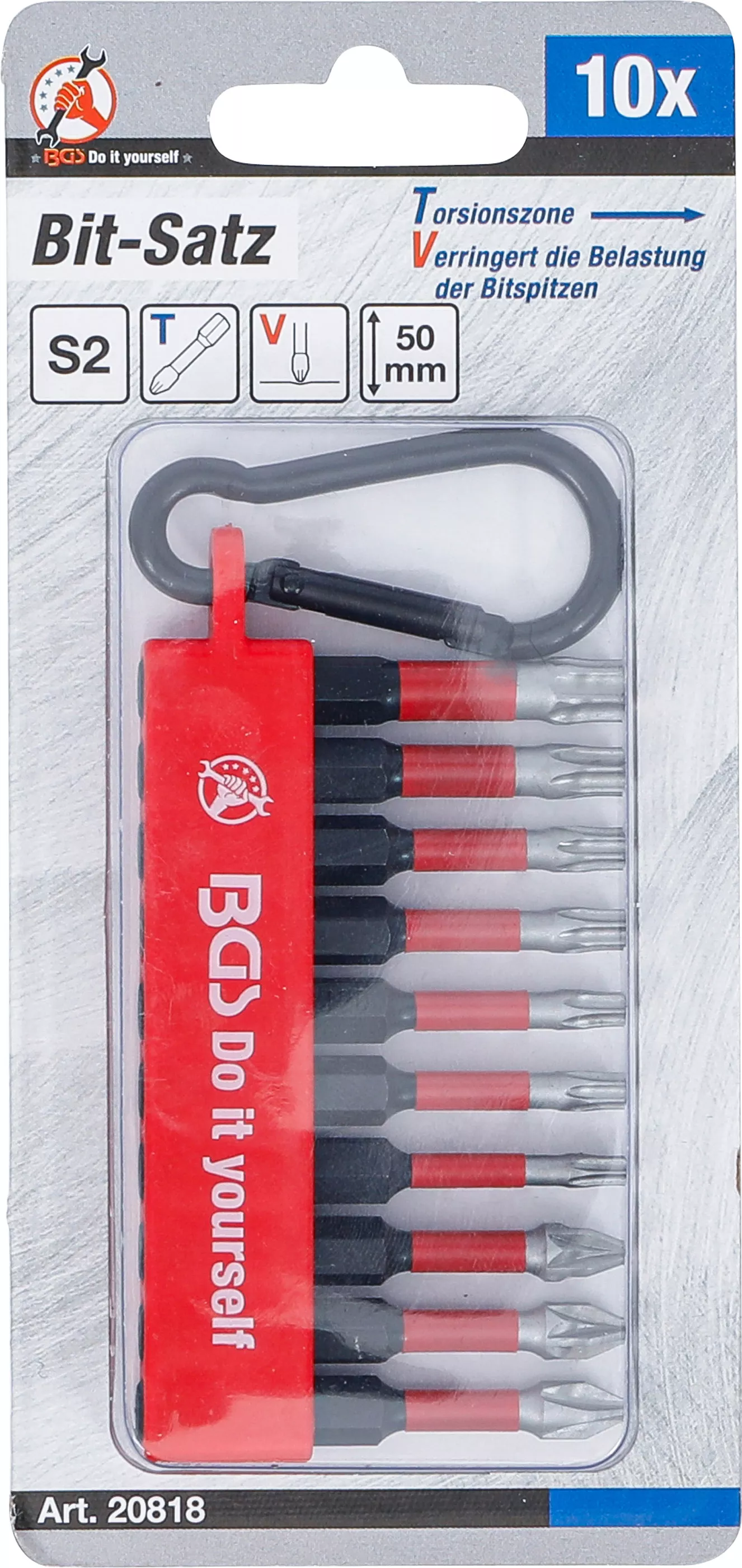 Set biti cu torsiune | antrenare hexagon exterior 6,3 mm (1/4") | 10 piese [4]