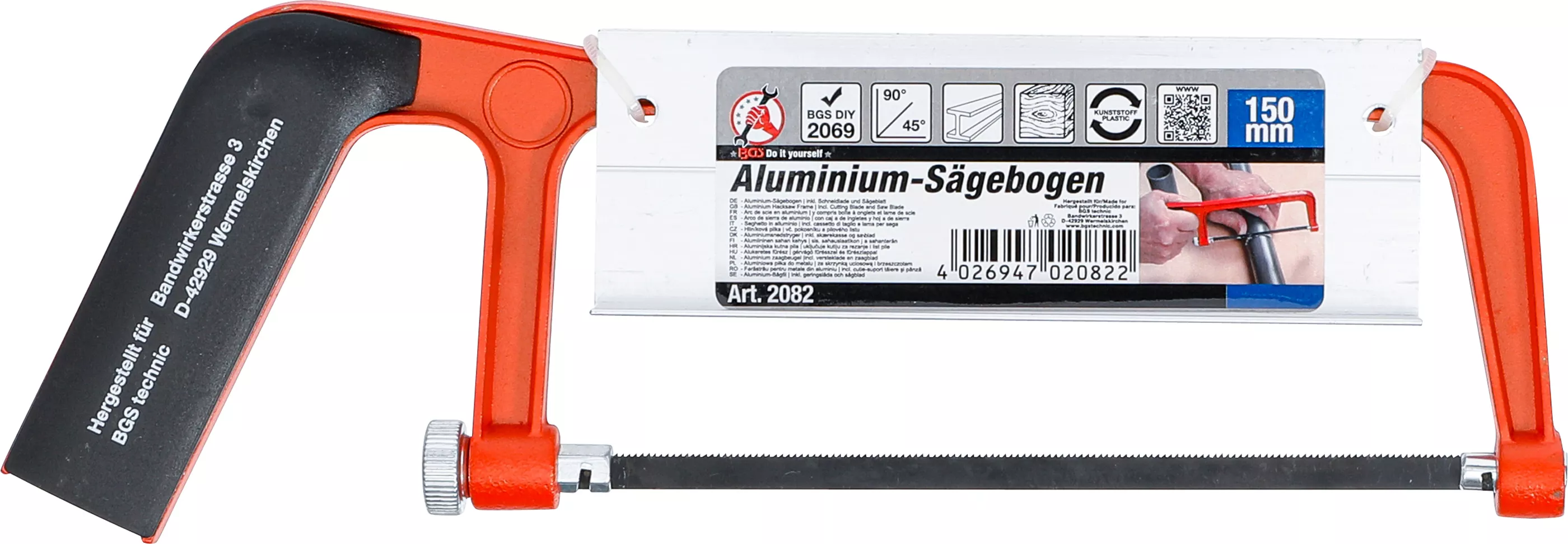 Ferastrau pentru metale din aluminiu | incl. cutie-suport taiere si panza | 150 mm [7]
