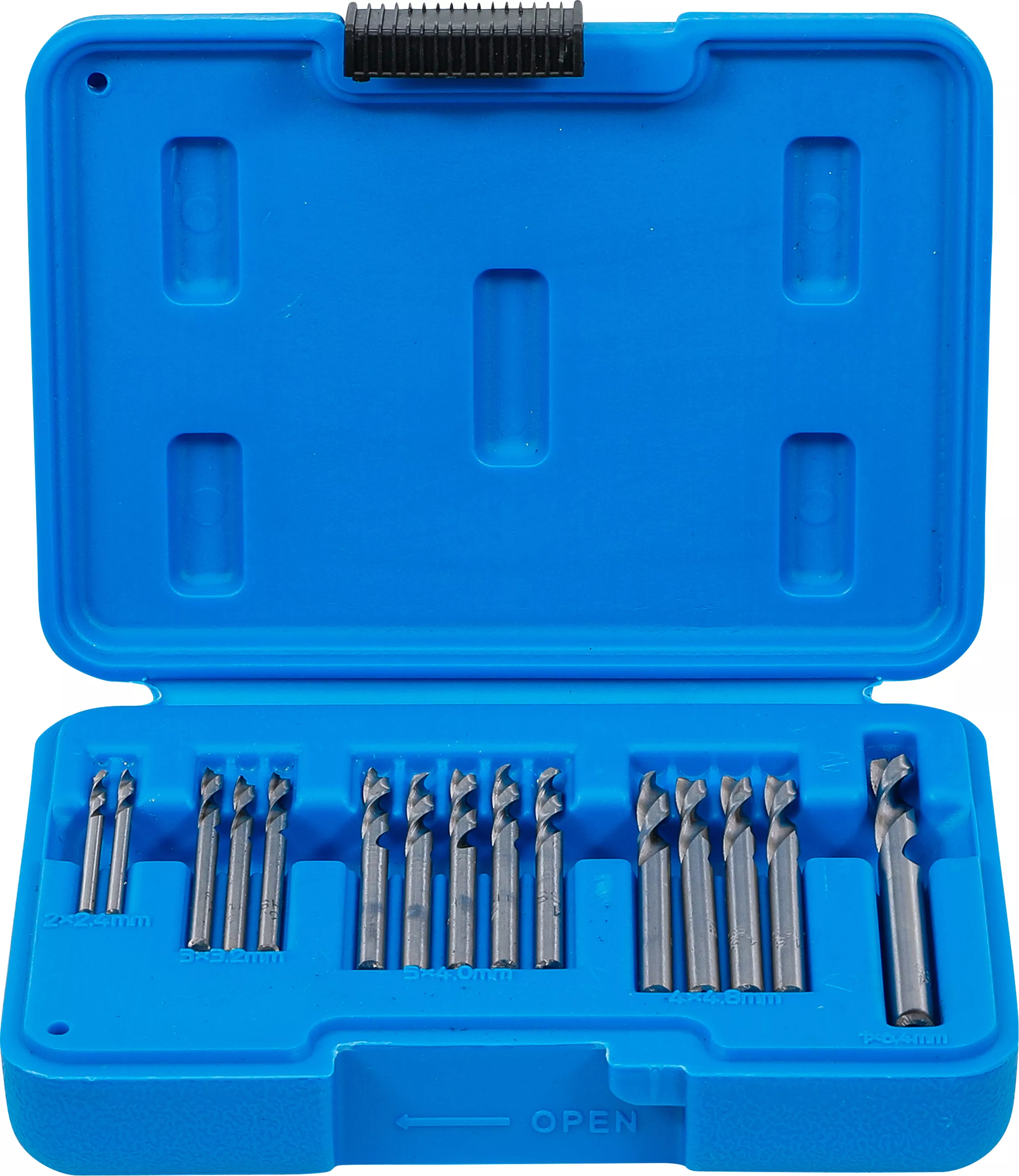 Set burghie nituri oarbe | HSS | 2,4 - 6,4 mm | 15 piese [1]