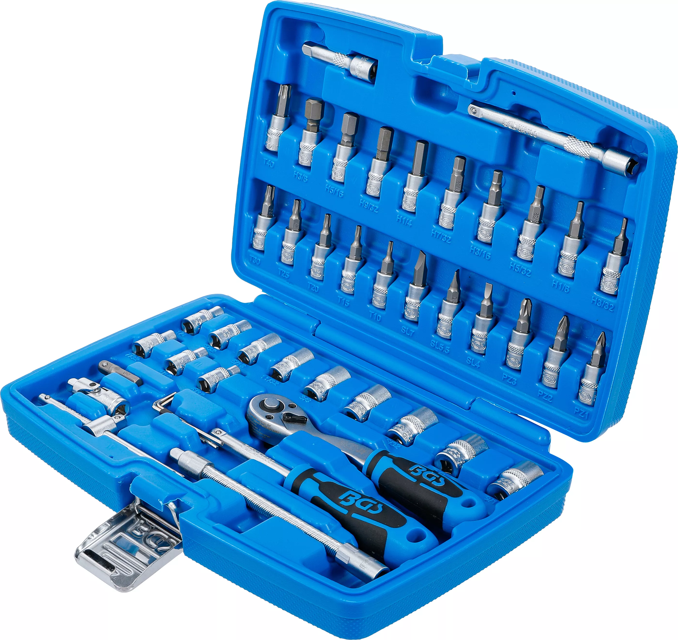Set chei tubulare | Antrenare 6,3 mm (1/4") | Marimi in toli | 46 piese [3]