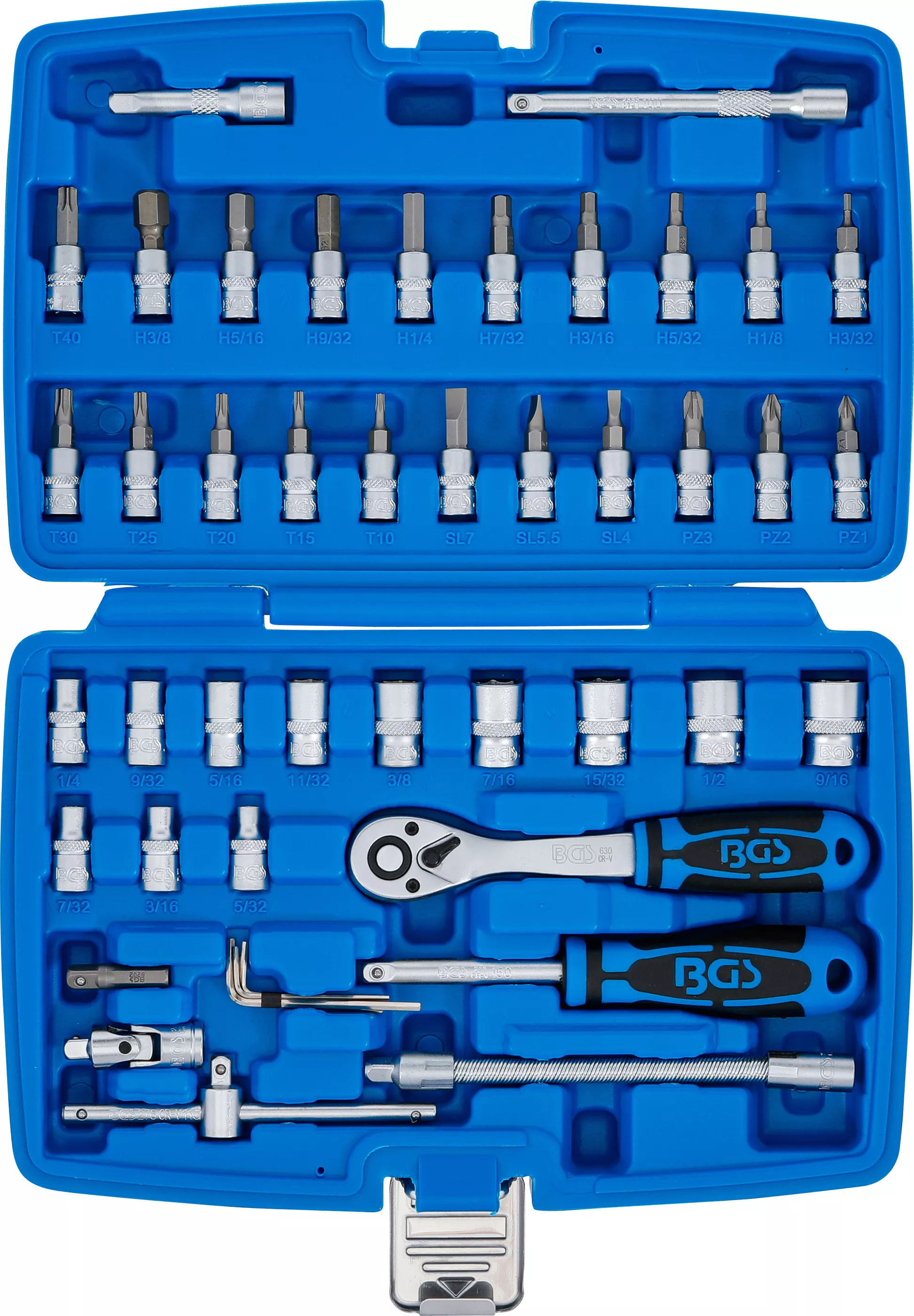 Set chei tubulare | Antrenare 6,3 mm (1/4") | Marimi in toli | 46 piese [4]