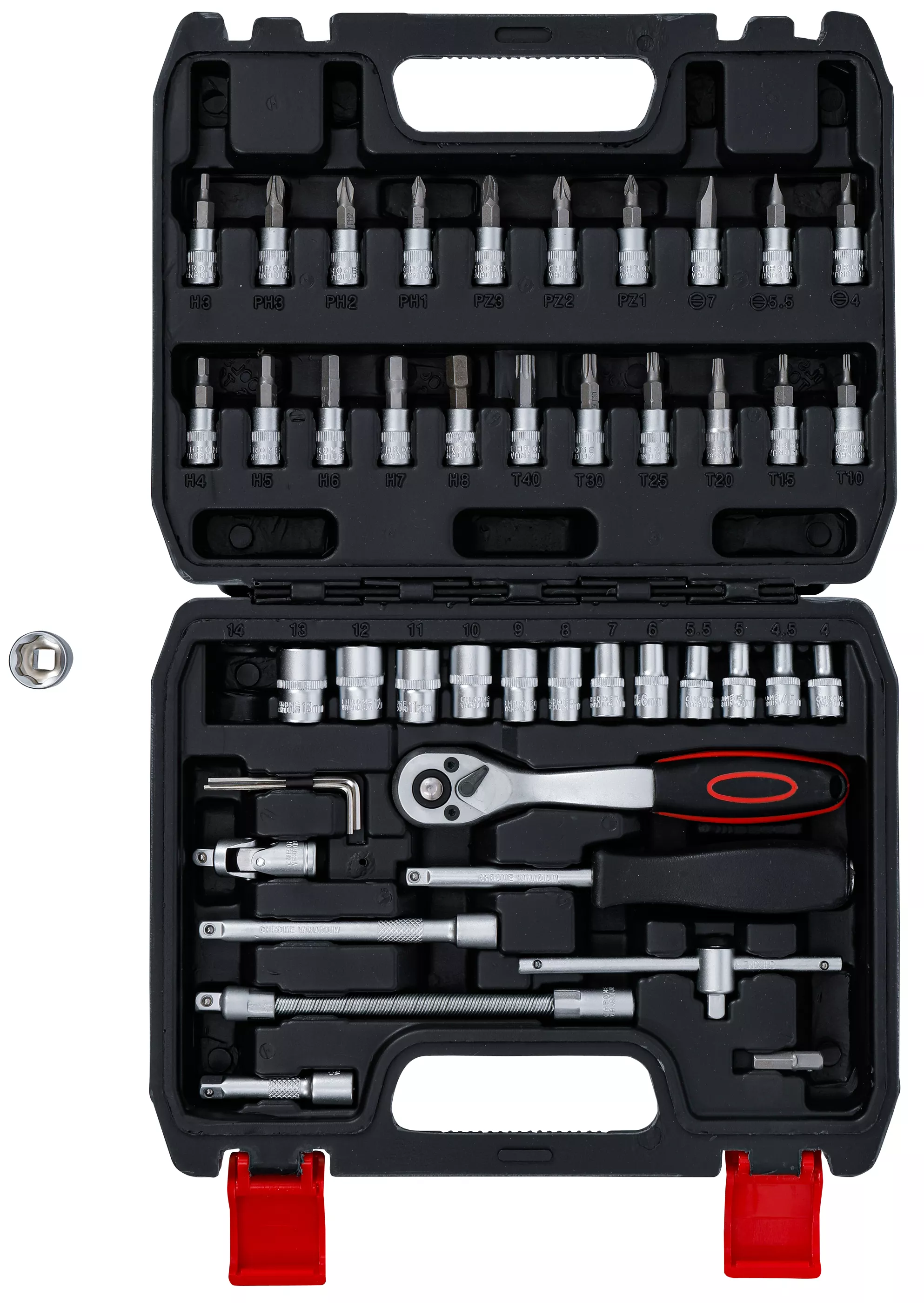 Set chei tubulare | Antrenare 6,3 mm (1/4") | 46 piese [4]