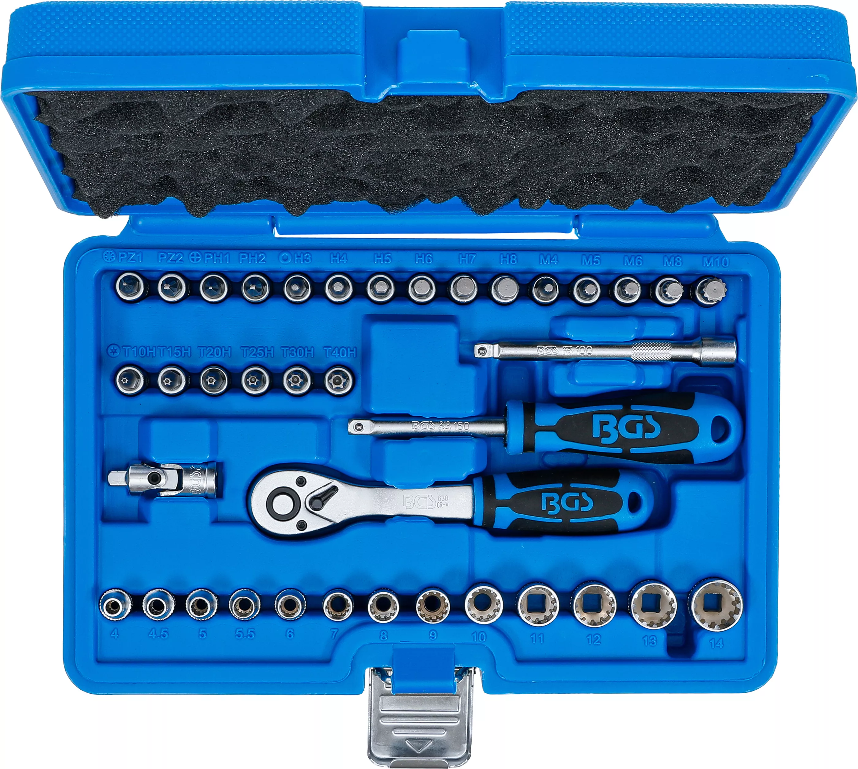Set chei tubulare Gear Lock | Antrenare 6,3 mm (1/4") | 38 piese [4]