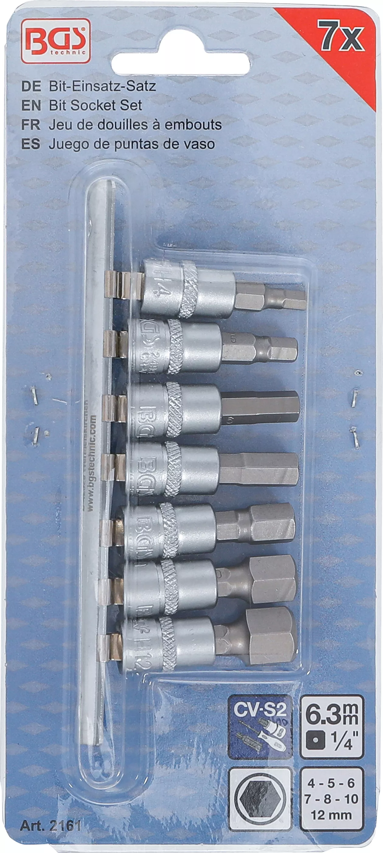 Set biti | 6,3 mm (1/4") | hexagon interior 4 - 12 mm | 7 piese [3]
