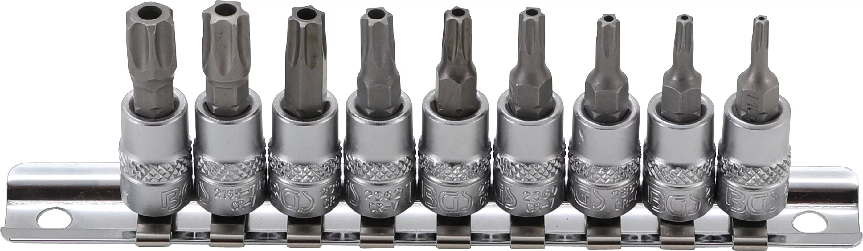 Set biti | 6,3 mm (1/4") | Profil T (pentru Torx) cu gaura T10 - T50 | 9 piese [1]