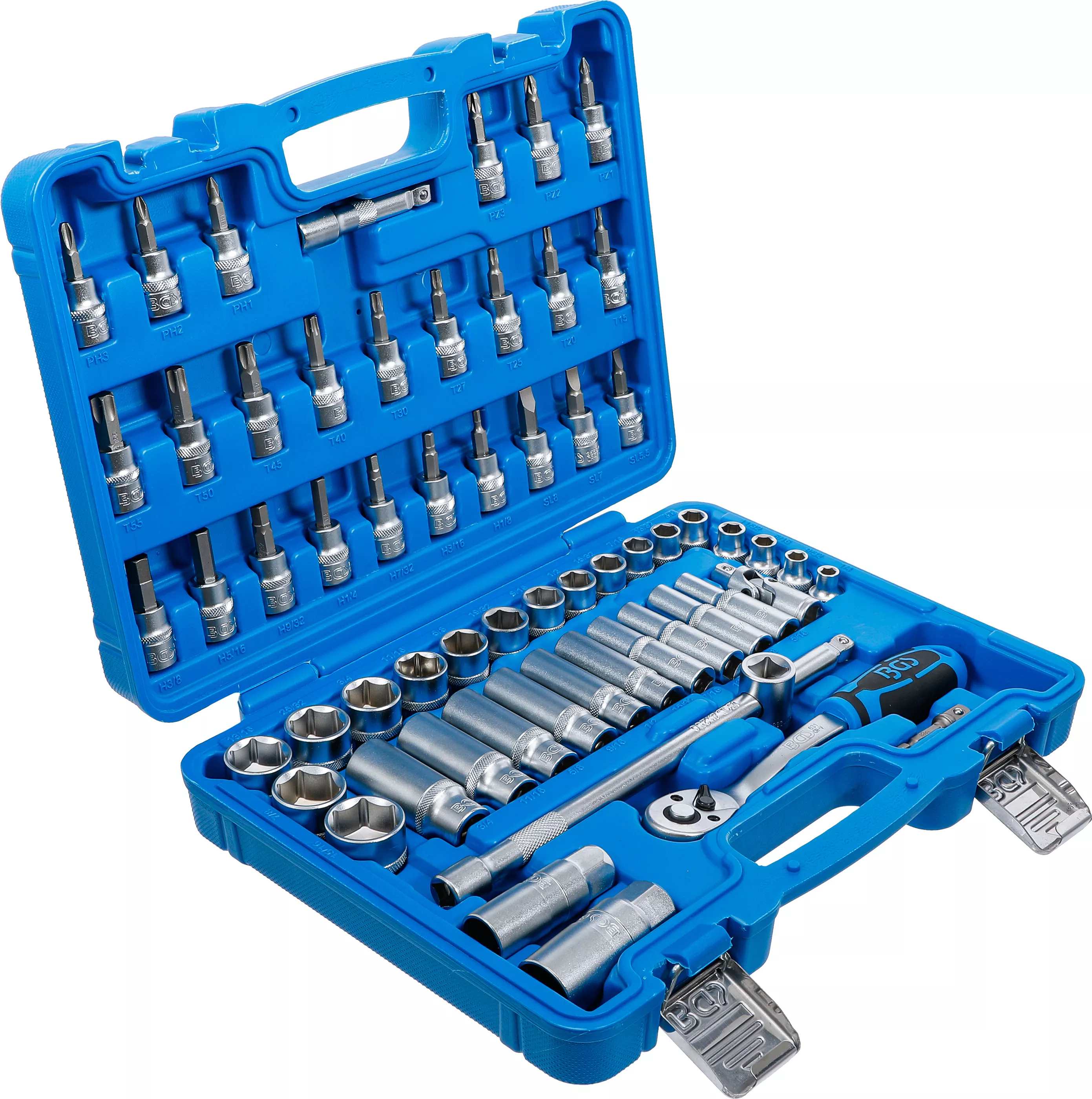 Set chei tubulare | Antrenare 10 mm (3/8") | Marimi in toli | 61 piese [2]
