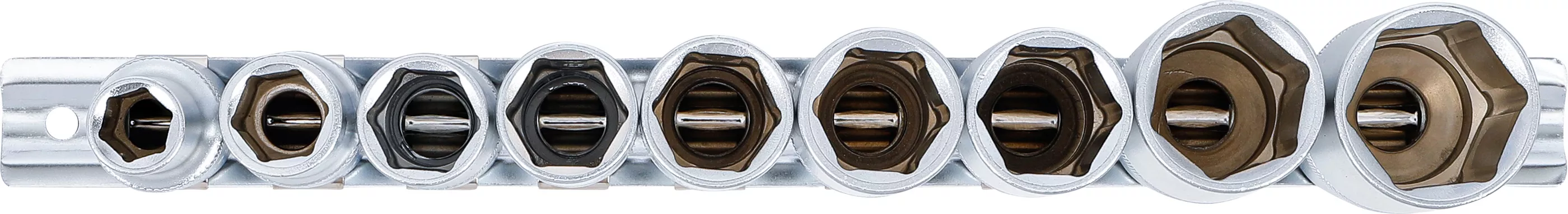 Set chei tubulare 6 colturi, lungi | 12,5 mm (1/2") | 10 - 24 mm | 9 piese [3]