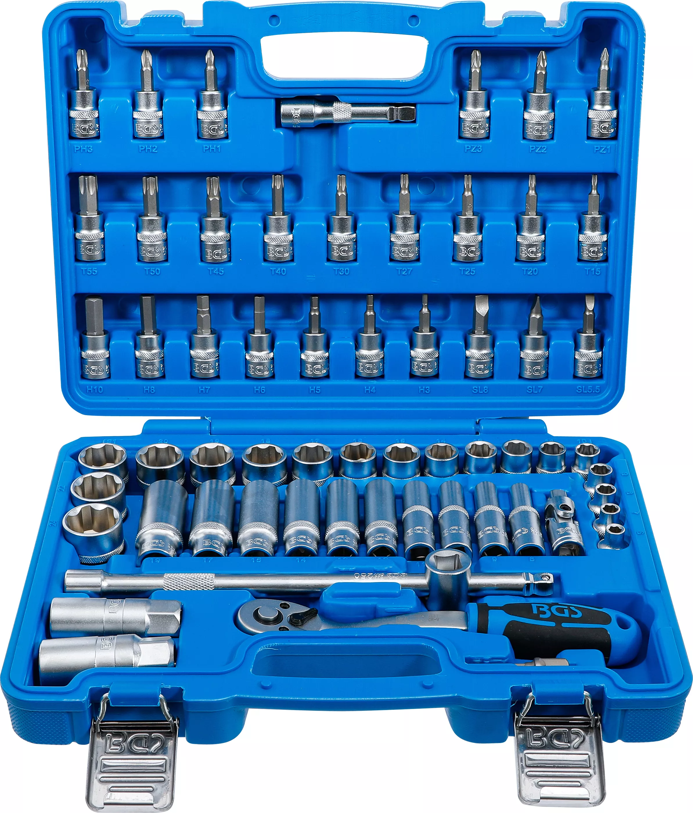 Set chei tubulare | Antrenare 10 mm (3/8") | 61 piese [1]