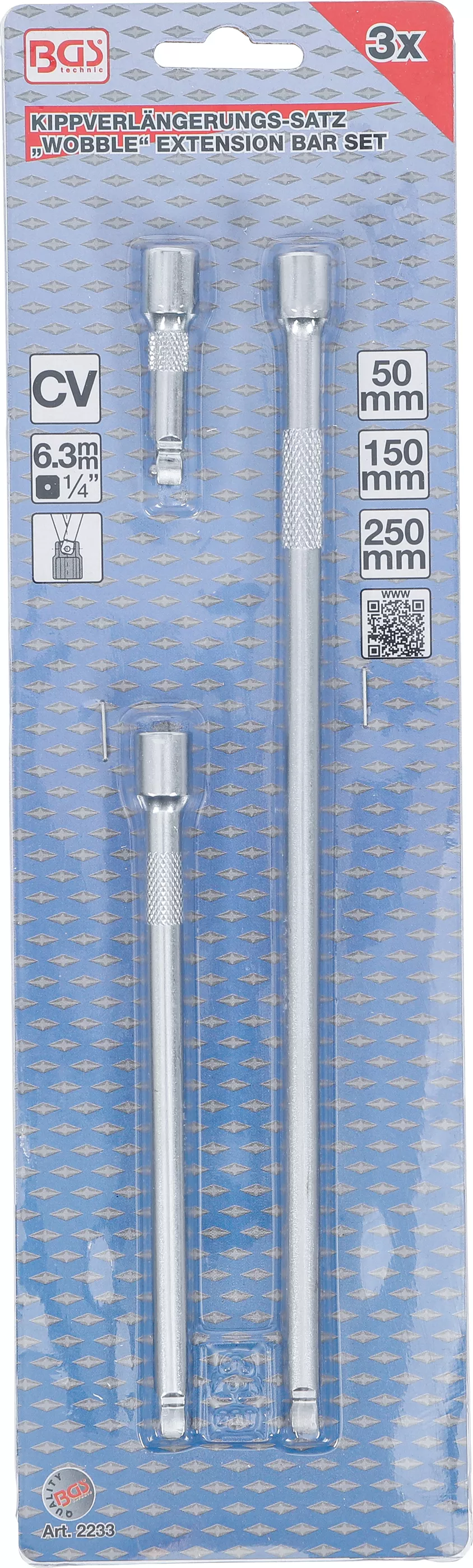 Set prelungitoare articulate | 6,3 mm (1/4") | 50 / 150 / 250 mm | 3 piese [4]