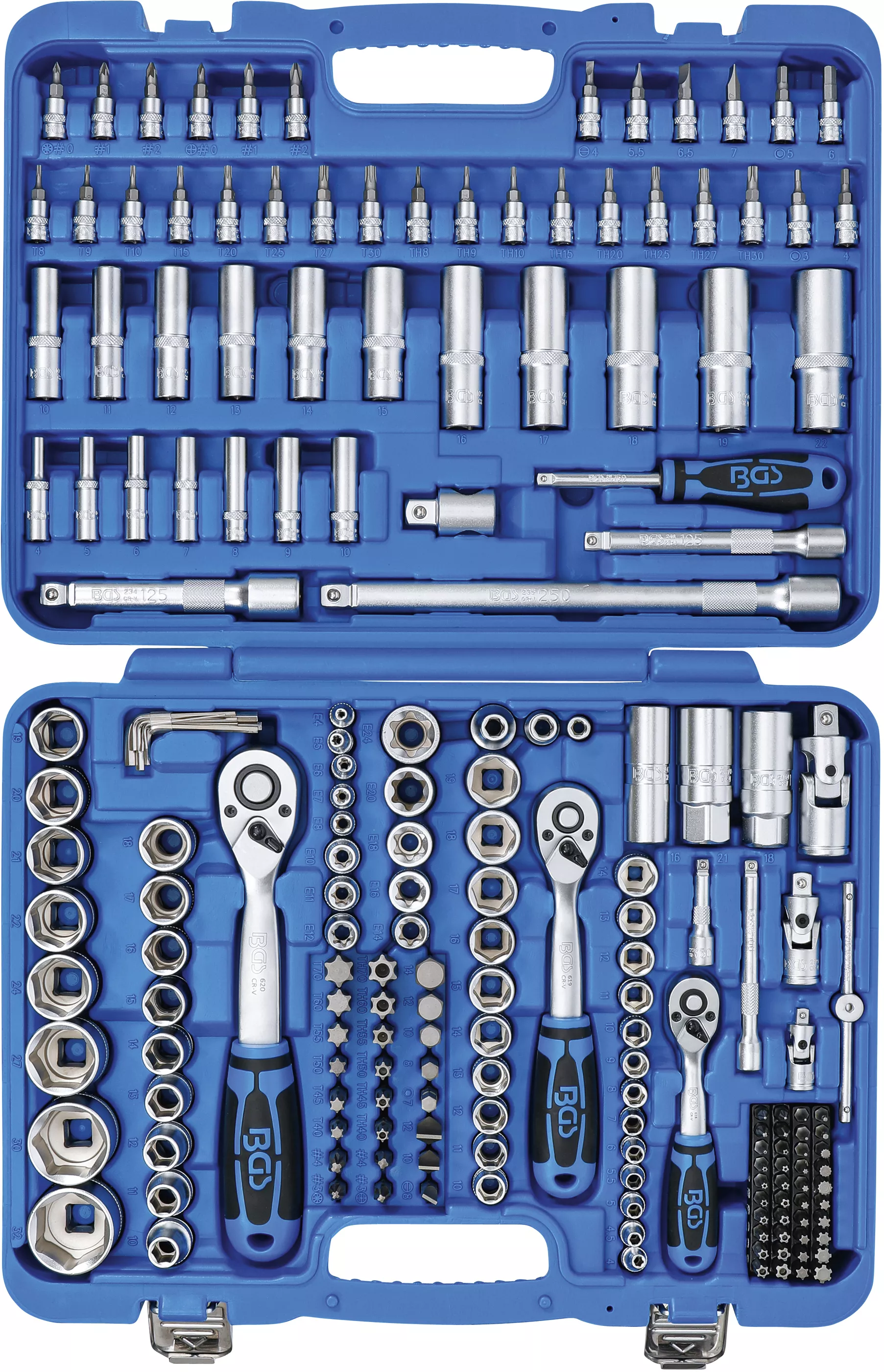 Set chei tubulare 6 colturi | Antrenare 6,3 mm (1/4") / 10 mm (3/8") / 12,5 mm (1/2") | 192 piese [6]