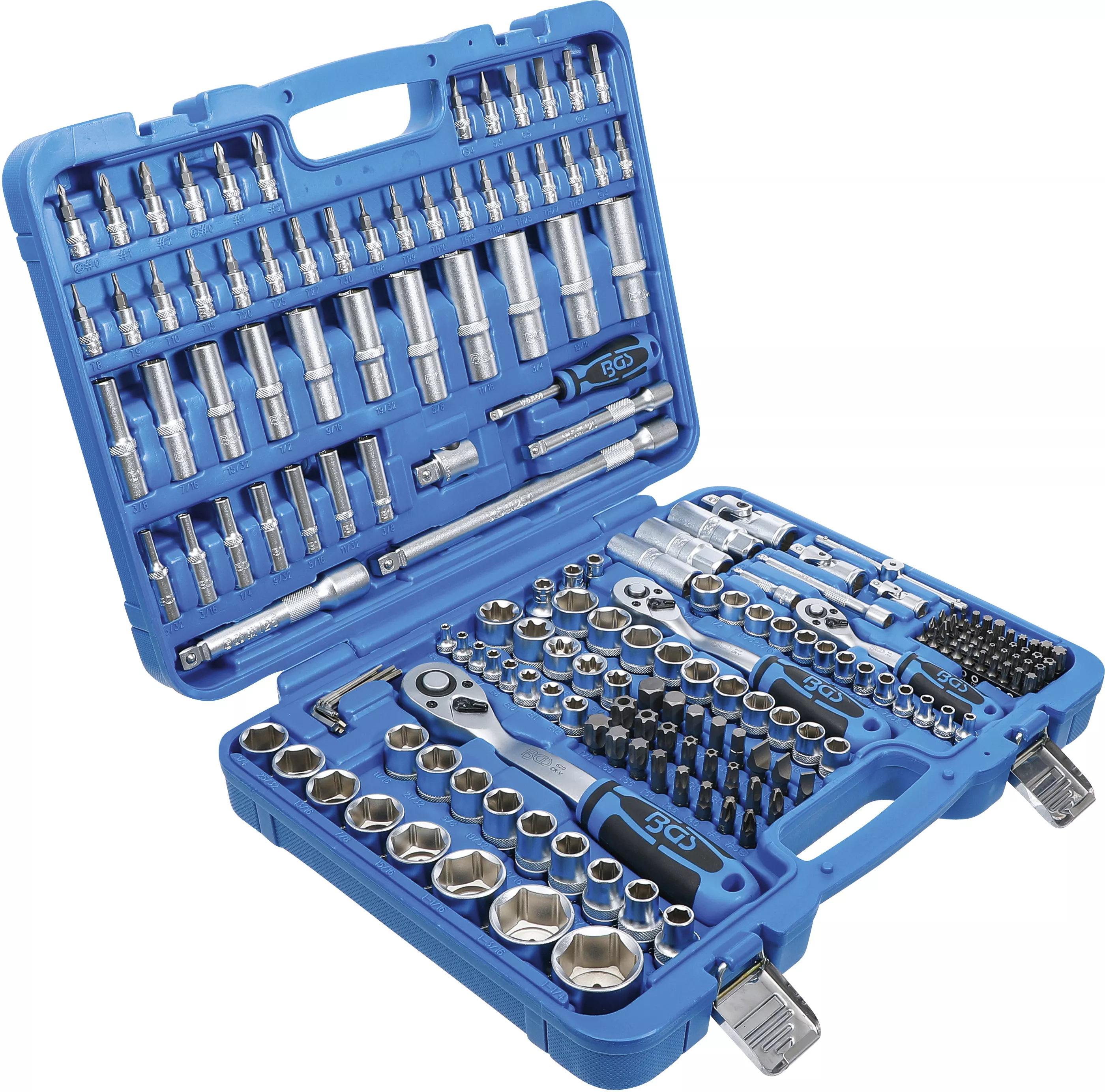 Set chei tubulare 6 colturi | Antrenare 6,3 mm (1/4") / 10 mm (3/8") / 12,5 mm (1/2") | Marimi in toli | 192 piese [4]