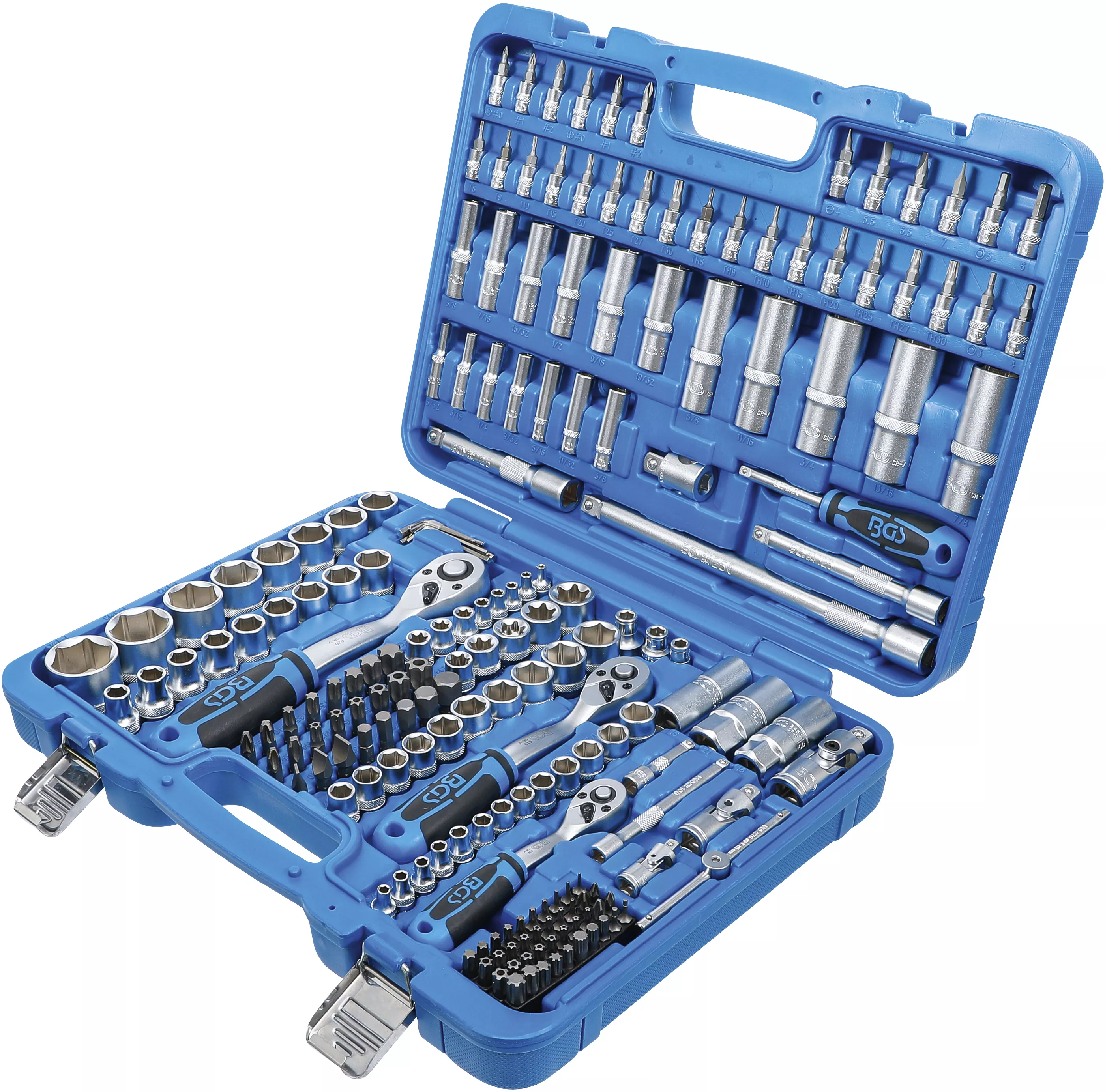 Set chei tubulare 6 colturi | Antrenare 6,3 mm (1/4") / 10 mm (3/8") / 12,5 mm (1/2") | Marimi in toli | 192 piese [5]