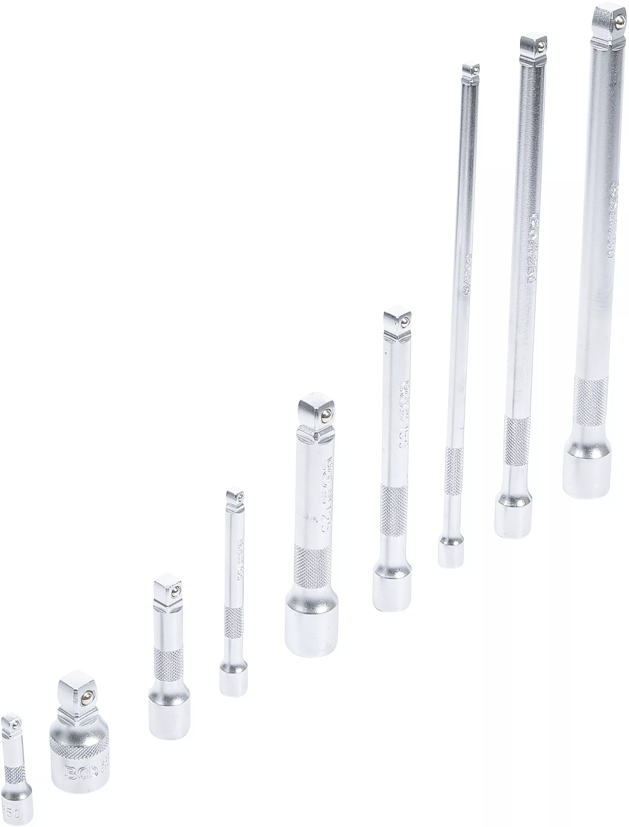 Set prelungitoare articulate | 6,3 mm (1/4"), 10 mm (3/8"), 12,5 mm (1/2") | 9 piese [1]