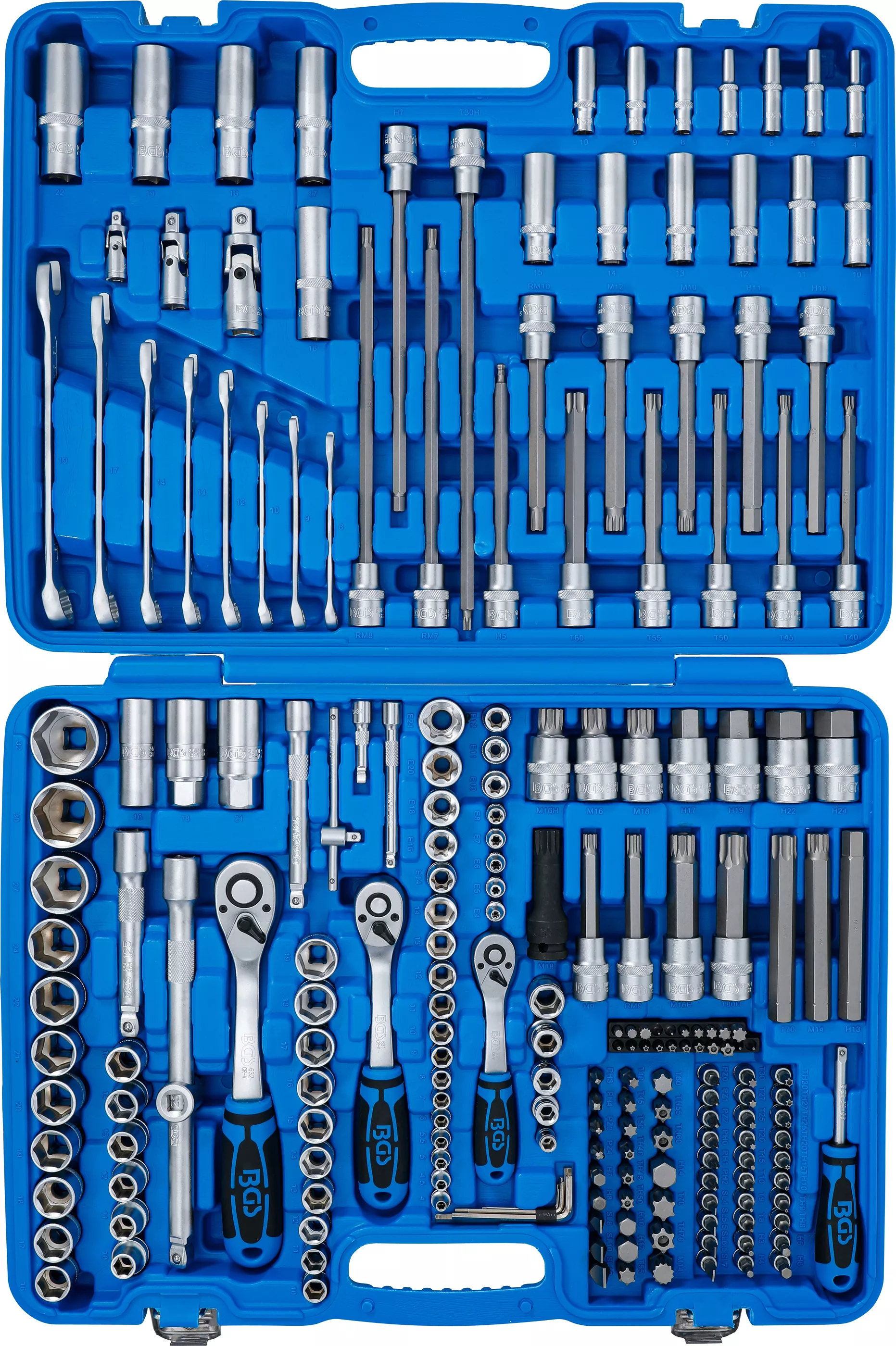 Set chei tubulare 6 colturi | Antrenare 6,3 mm (1/4") / 10 mm (3/8") / 12,5 mm (1/2") | 214 piese [4]