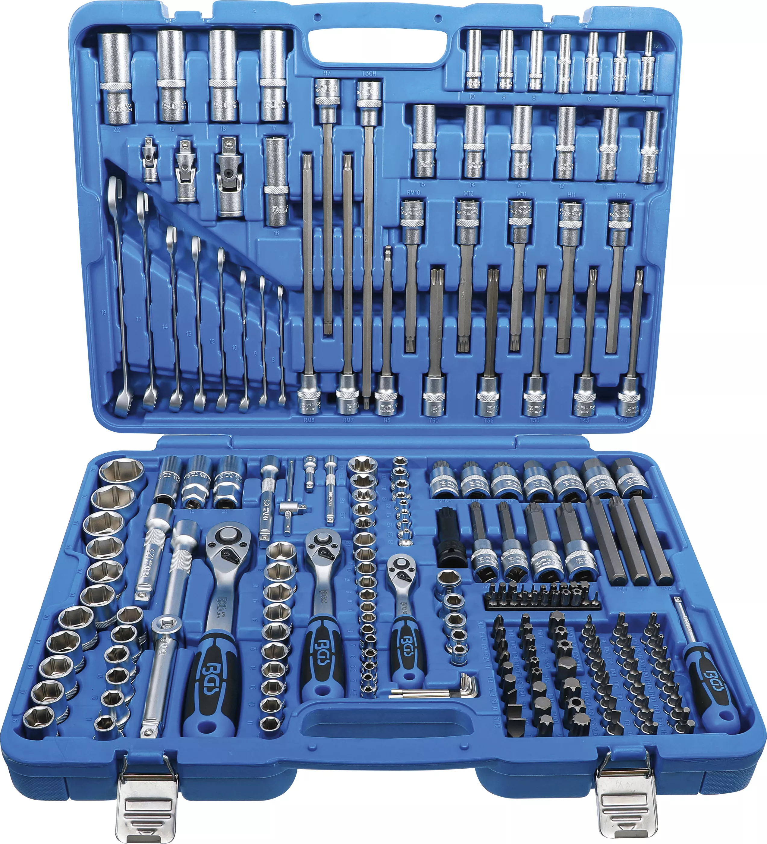 Set chei tubulare 6 colturi | Antrenare 6,3 mm (1/4") / 10 mm (3/8") / 12,5 mm (1/2") | 214 piese [1]