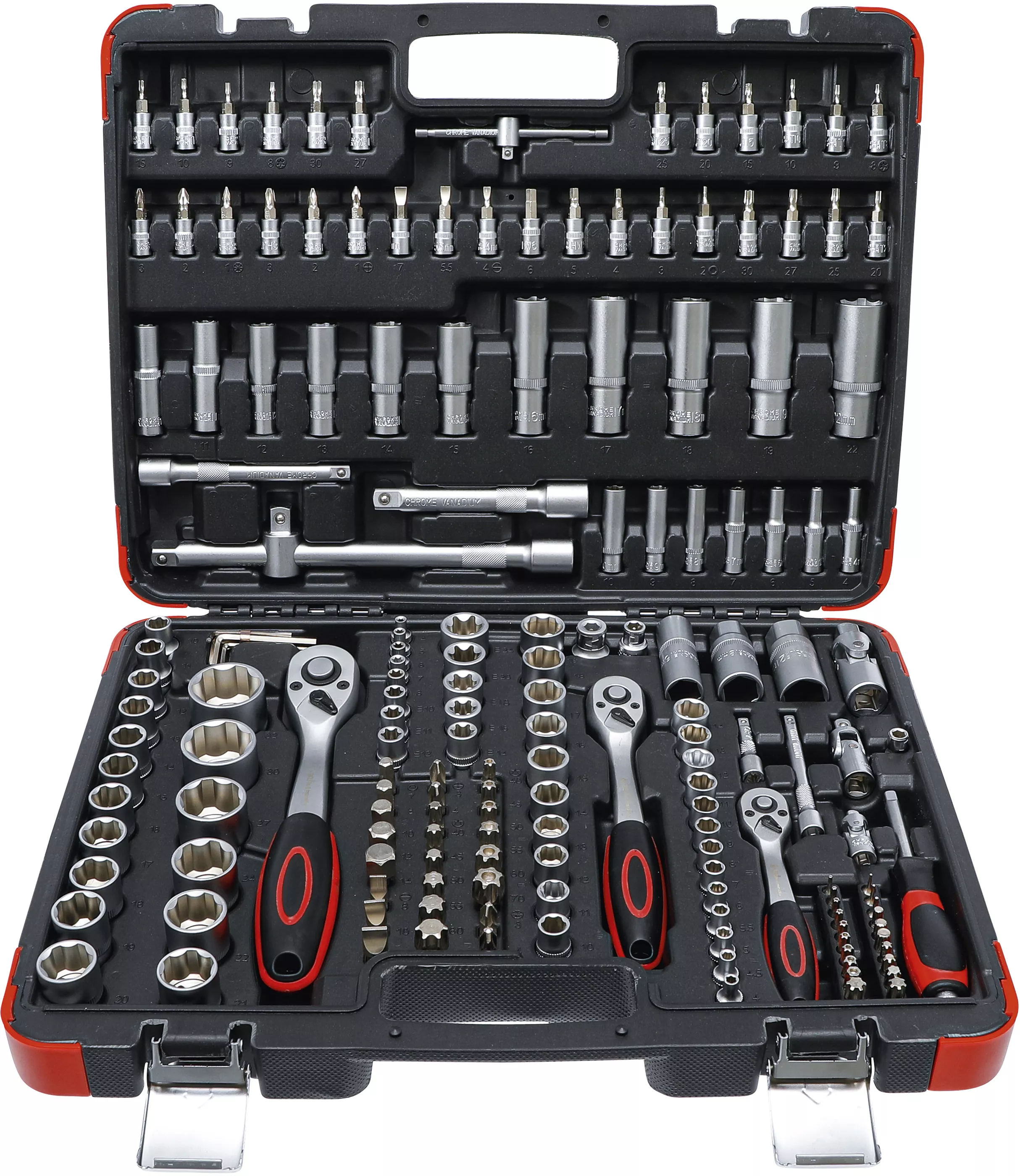 Set chei tubulare | Antrenare 6,3 mm (1/4") / 10 mm (3/8") / 12,5 mm (1/2") | 172 piese [1]