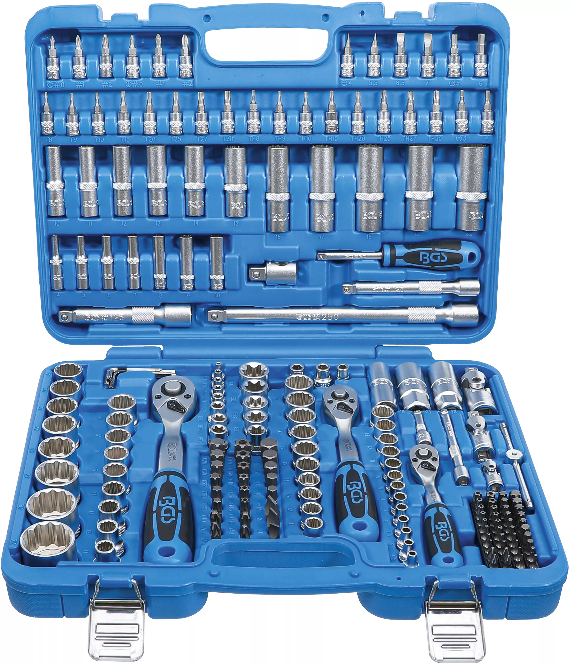Set chei tubulare 12 colturi | Antrenare 6,3 mm (1/4") / 10 mm (3/8") / 12,5 mm (1/2") | 192 piese [1]