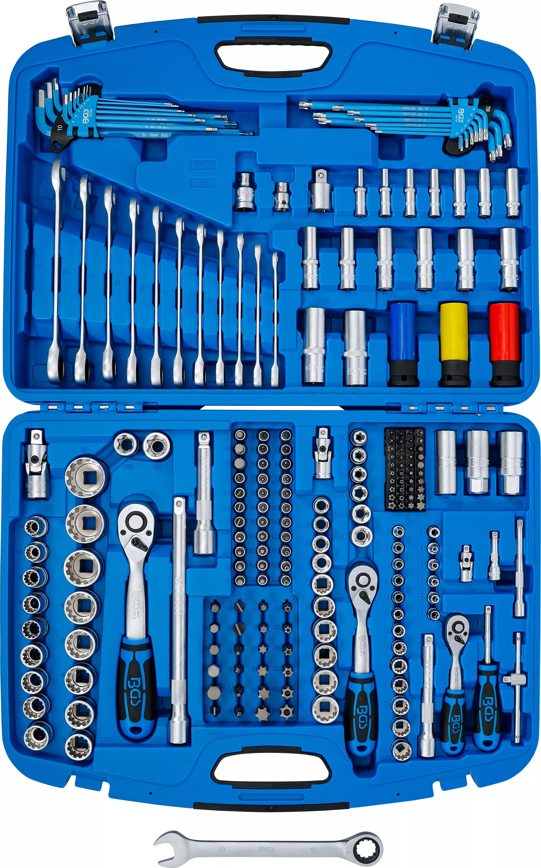 Set chei tubulare Gear Lock | Antrenare 6,3 mm (1/4") / 10 mm (3/8") / 12,5 mm (1/2") | 218 piese [6]