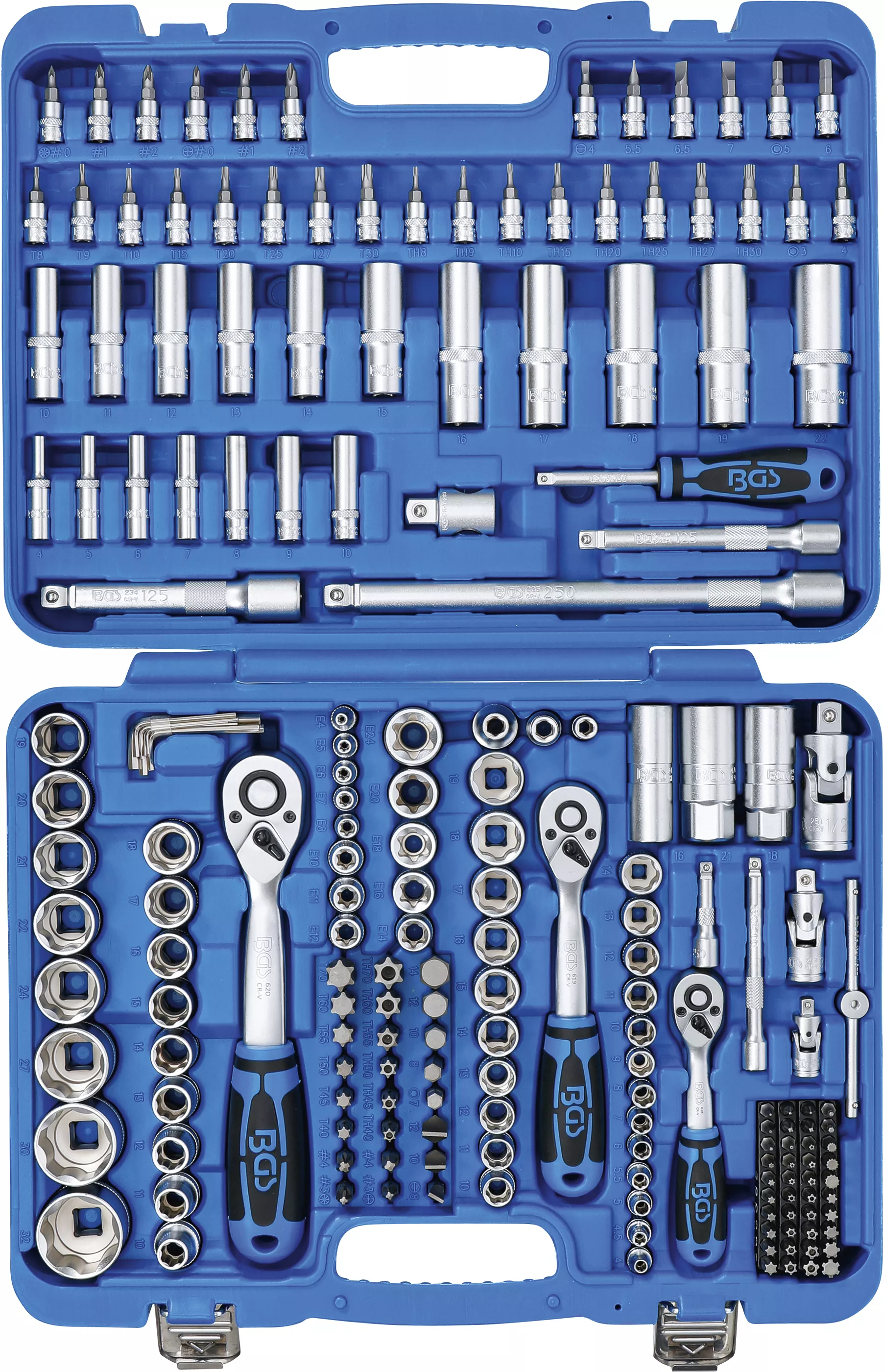 Set chei tubulare Profil ondulat | Antrenare 6,3 mm (1/4") / 10 mm (3/8") / 12,5 mm (1/2") | 192 piese [6]