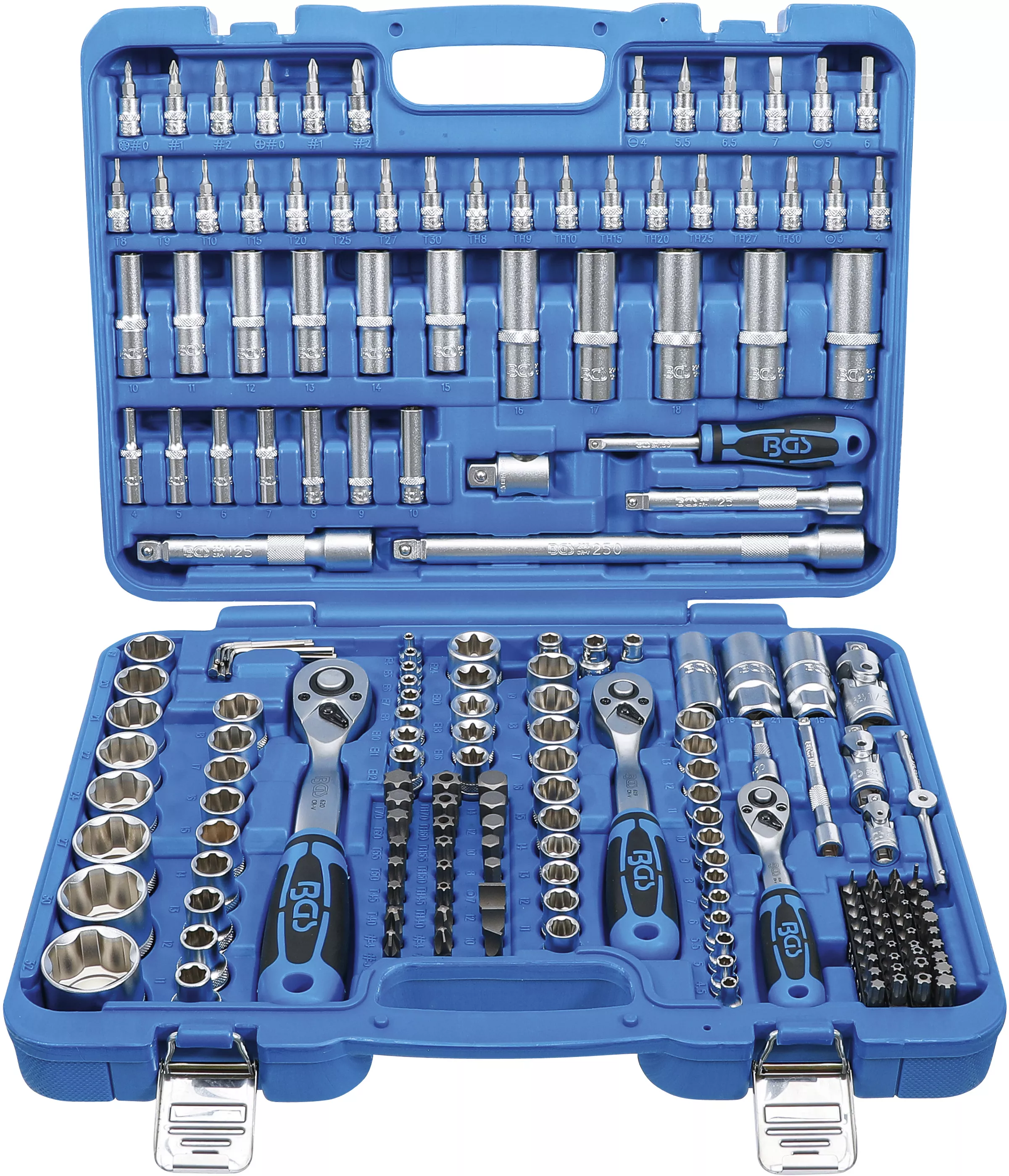 Set chei tubulare Profil ondulat | Antrenare 6,3 mm (1/4") / 10 mm (3/8") / 12,5 mm (1/2") | 192 piese [1]