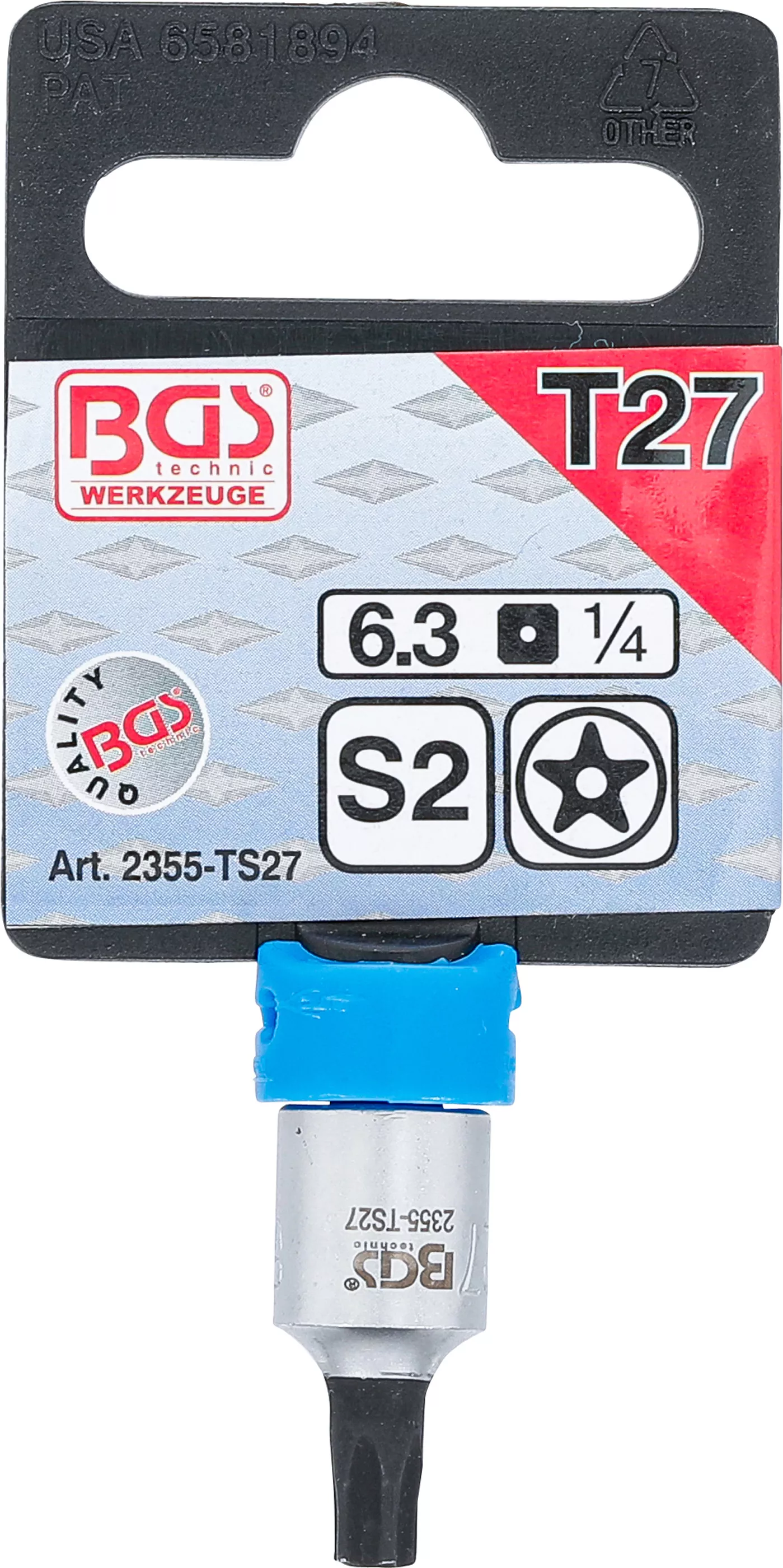 Bit | 6,3 mm (1/4") | Profil TS (pentru Torx Plus) cu gaura TS27 [3]