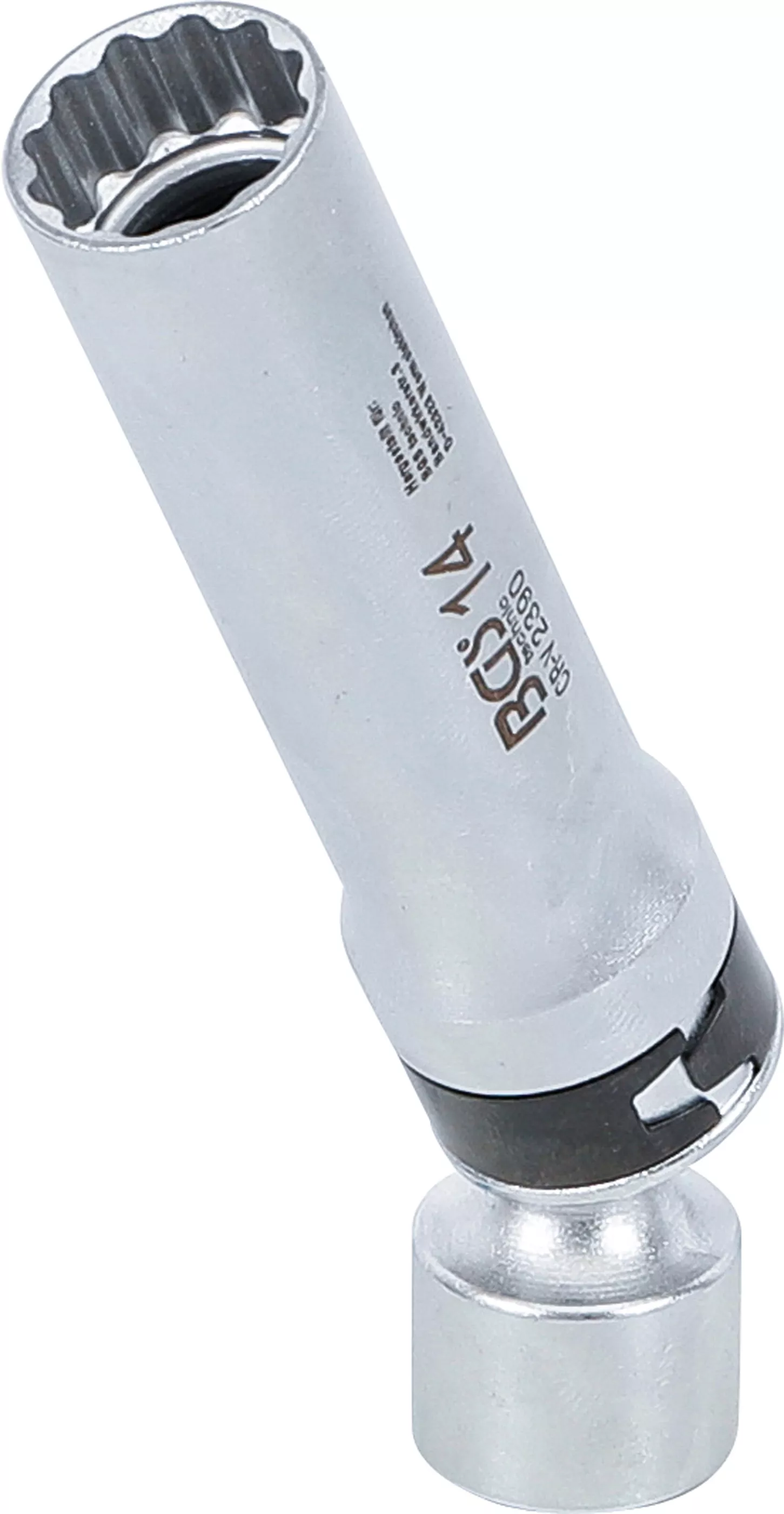 Cheie pentru bujii articulata 12 colturi cu arc de prindere | Antrenare patrat interior 10 mm (3/8") | 14 mm [2]