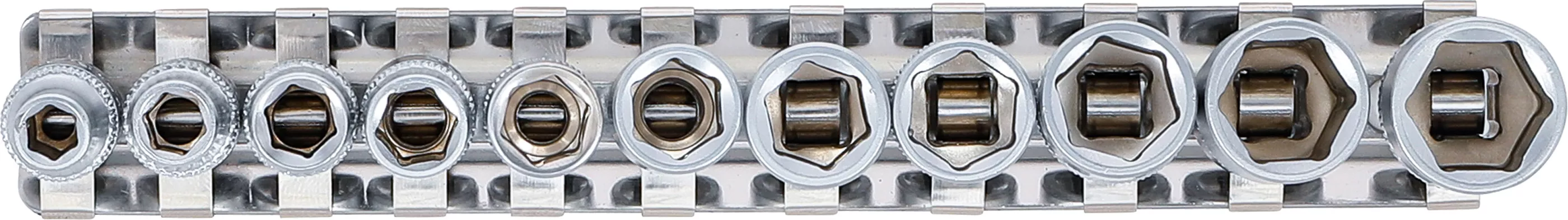 Set chei tubulare 6 colturi | 6,3 mm (1/4") | Marimi in toli | 11 piese [3]
