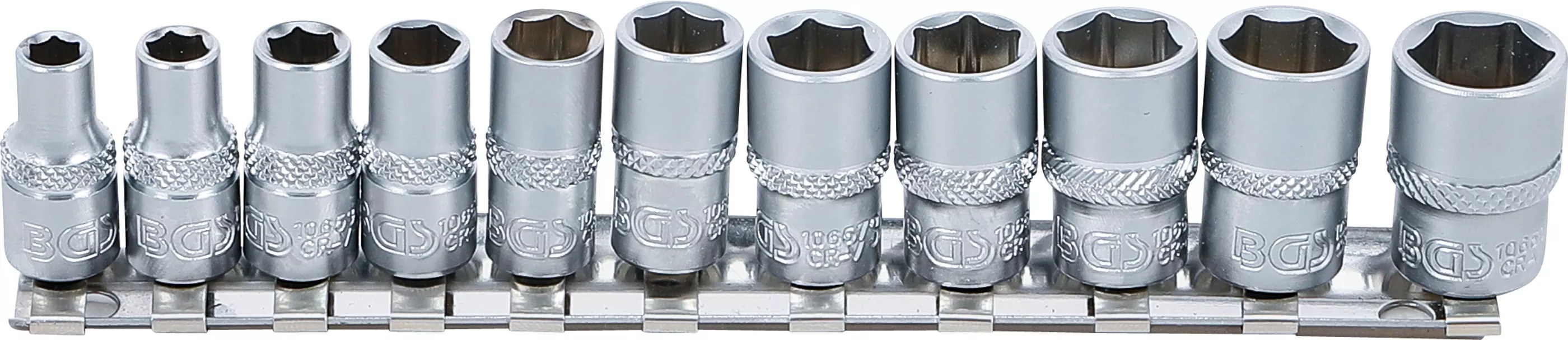 Set chei tubulare 6 colturi | 6,3 mm (1/4") | Marimi in toli | 11 piese [1]
