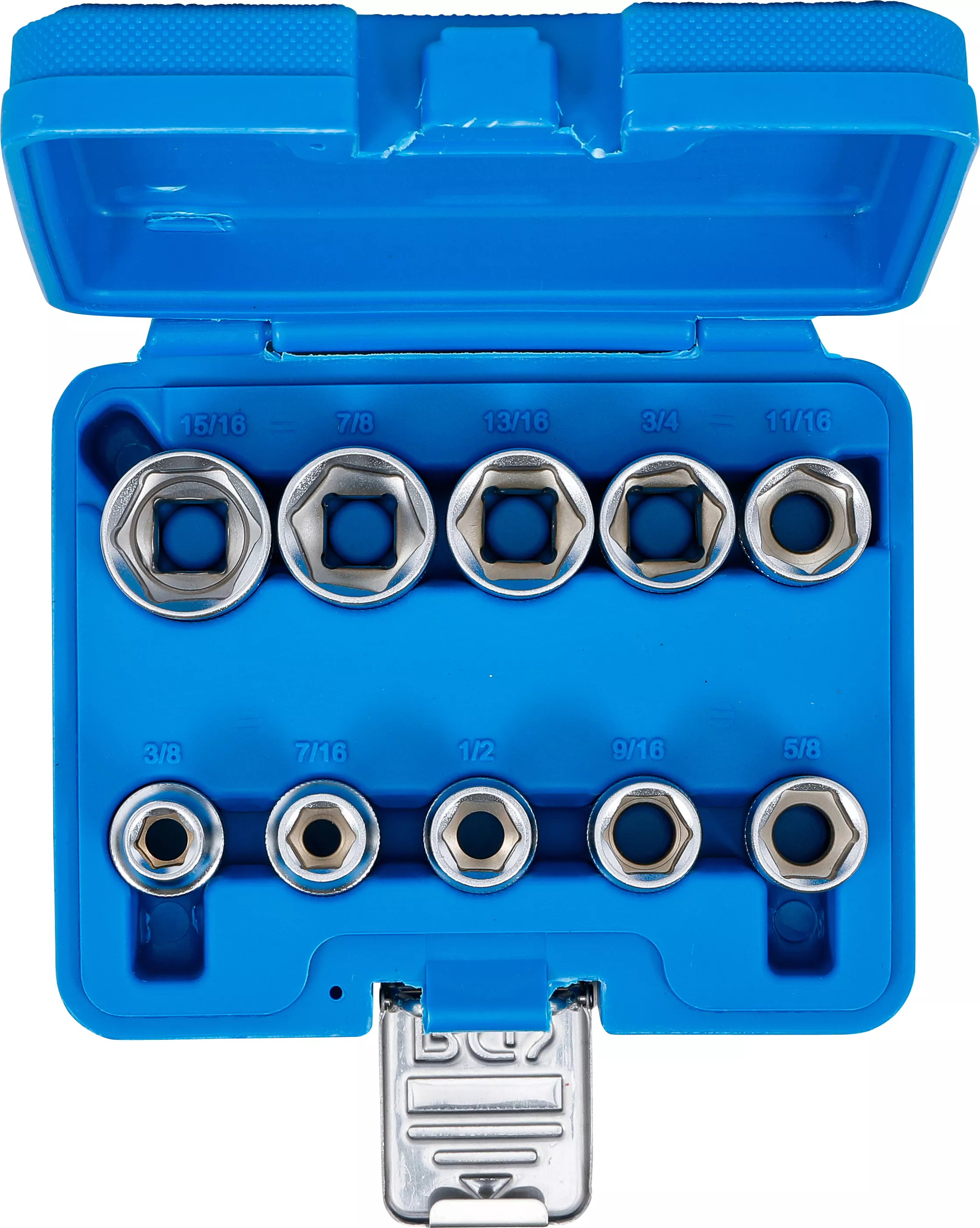 Set chei tubulare 6 colturi | 12,5 mm (1/2") | Marimi in toli | 10 piese [4]