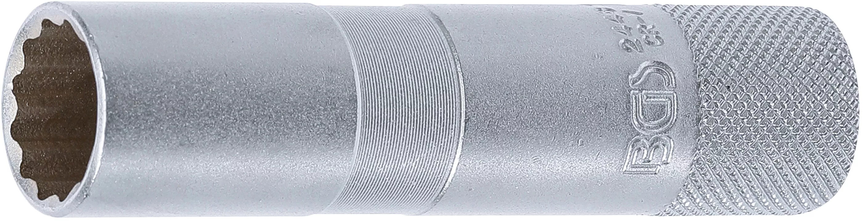 Cheie pentru bujii cu cauciuc de prindere, 12 colturi, lunga | 10 mm (3/8") | 16 mm [1]
