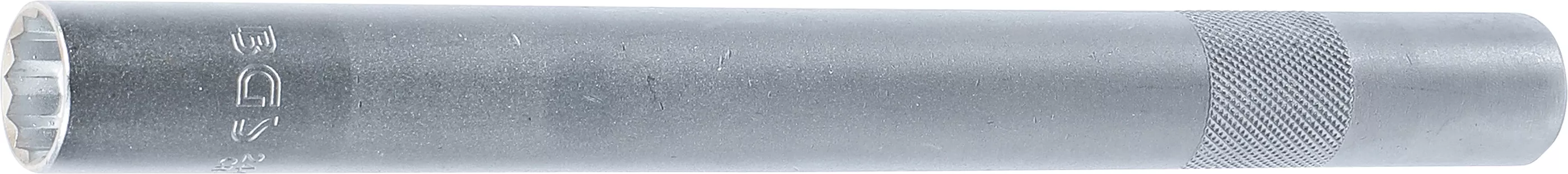 Cheie pentru bujii 12 colturi, extra lunga | 10 mm (3/8") | 18 mm [1]