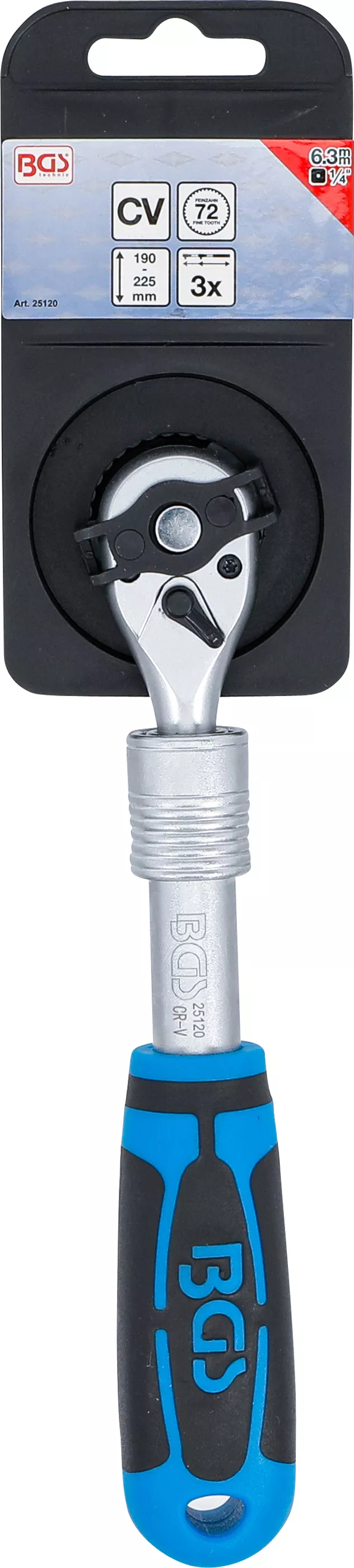 Clichet reversibil, extensibil | 6,3 mm (1/4") | 190 - 225 mm [6]