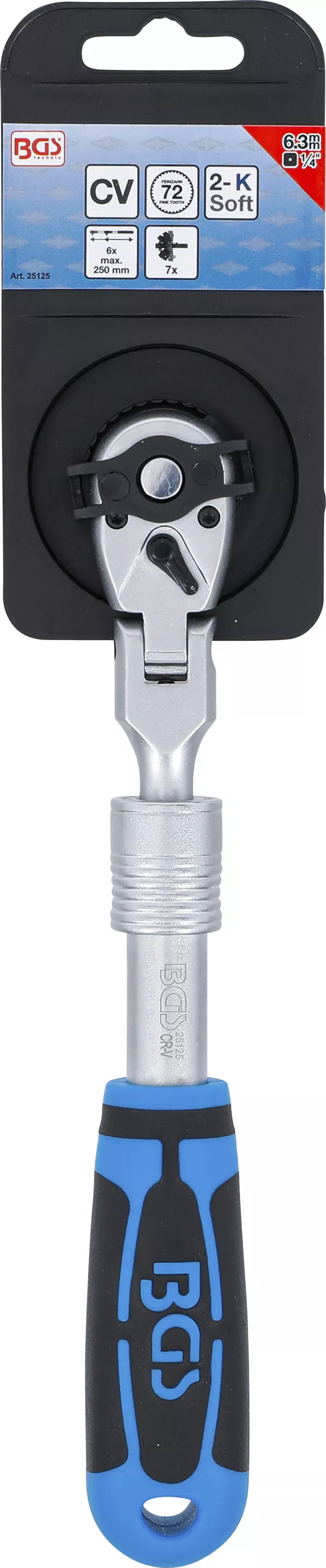 Clichet reversibil, extensibil, articulat | 6,3 mm (1/4") | 210 - 250 mm [6]