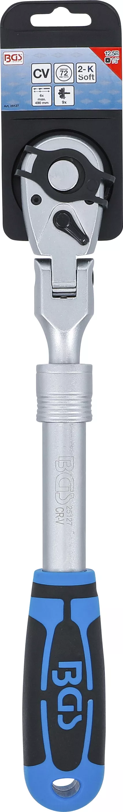 Clichet reversibil, extensibil, articulat | 12,5 mm (1/2") | 350 - 490 mm [6]