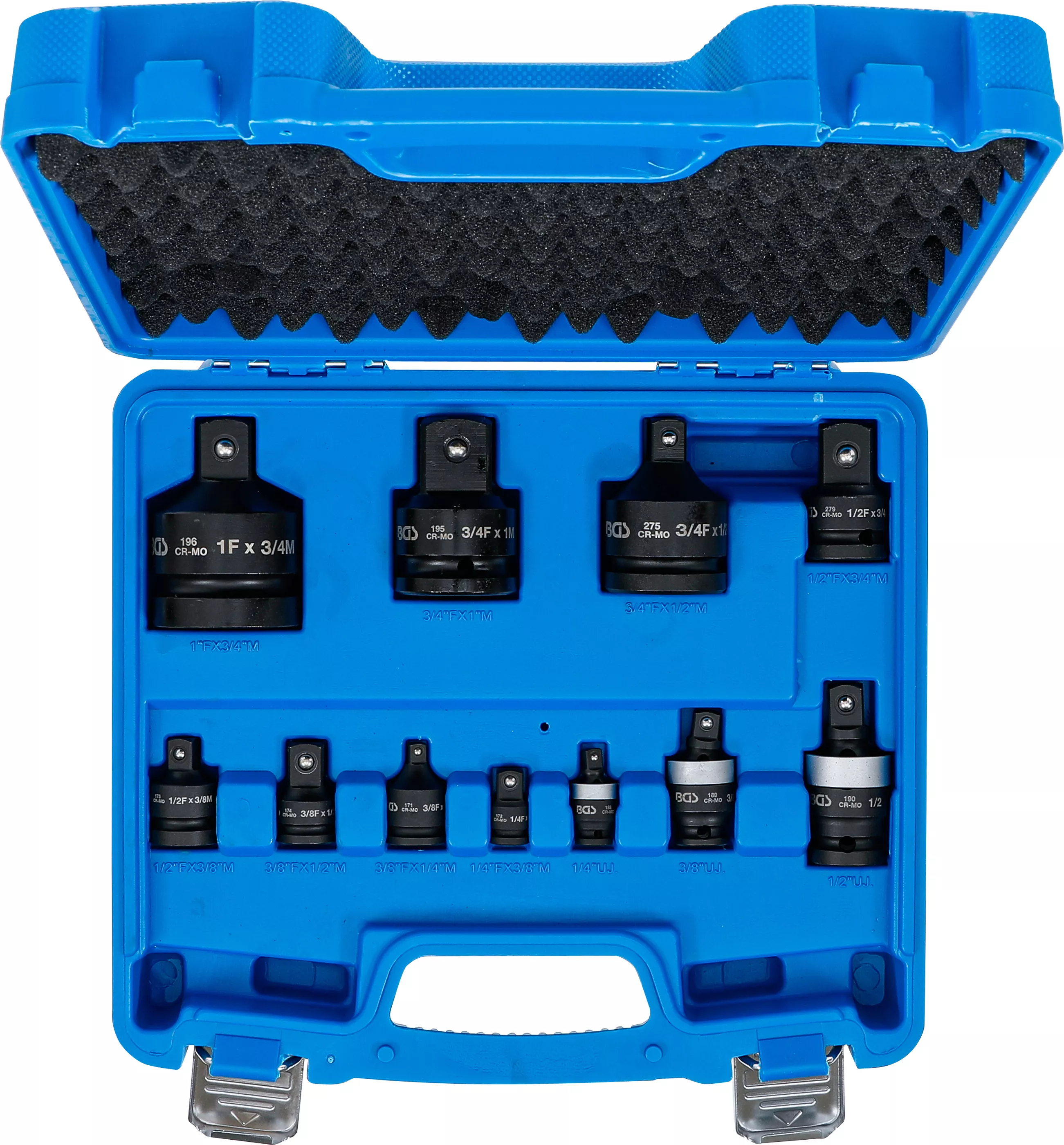 Set adaptoare de impact si articulatie sferica | 6,3 mm (1/4") - 25 mm (1") | 11 piese [4]