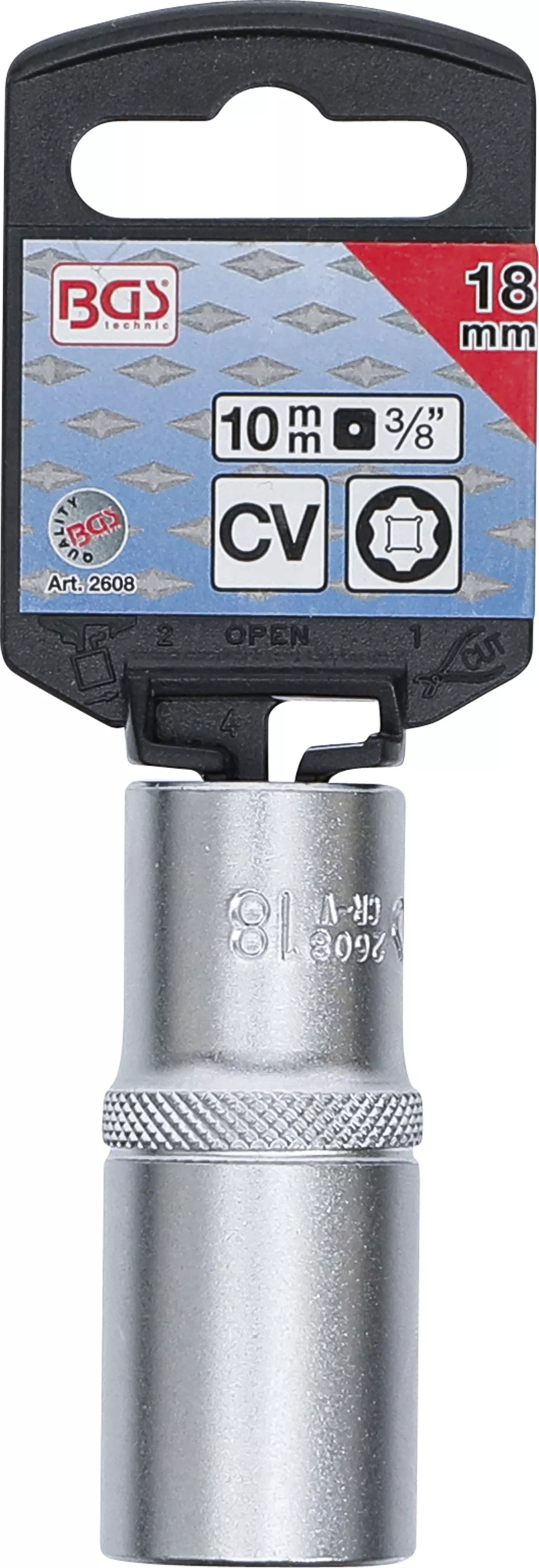 Cheie tubulara Super Lock, lunga | 10 mm (3/8") | 18 mm [3]