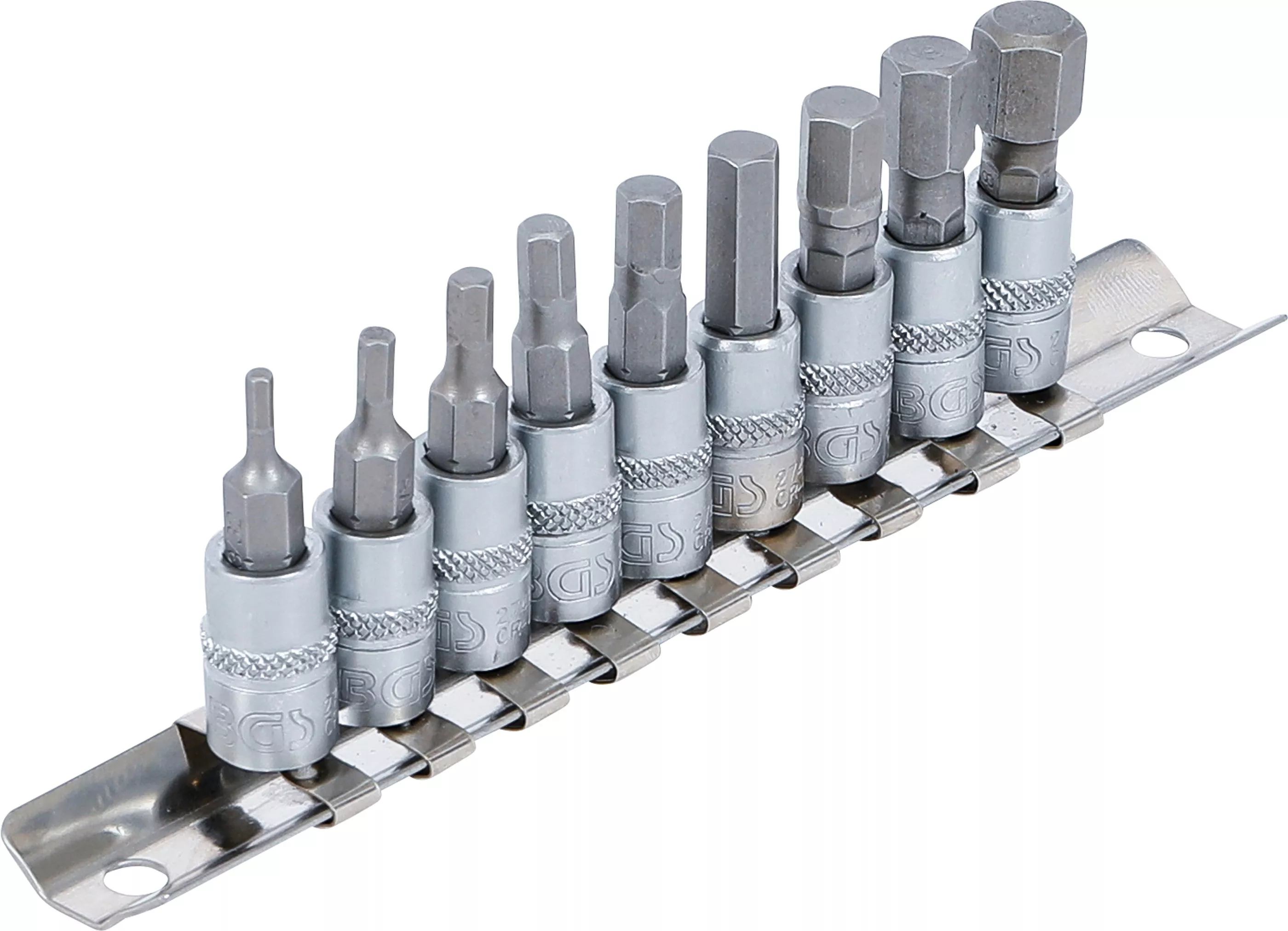 Set biti | 6,3 mm (1/4") | hexagon interior 3/32 - 3/8" | Marimi in toli | 9 piese [2]