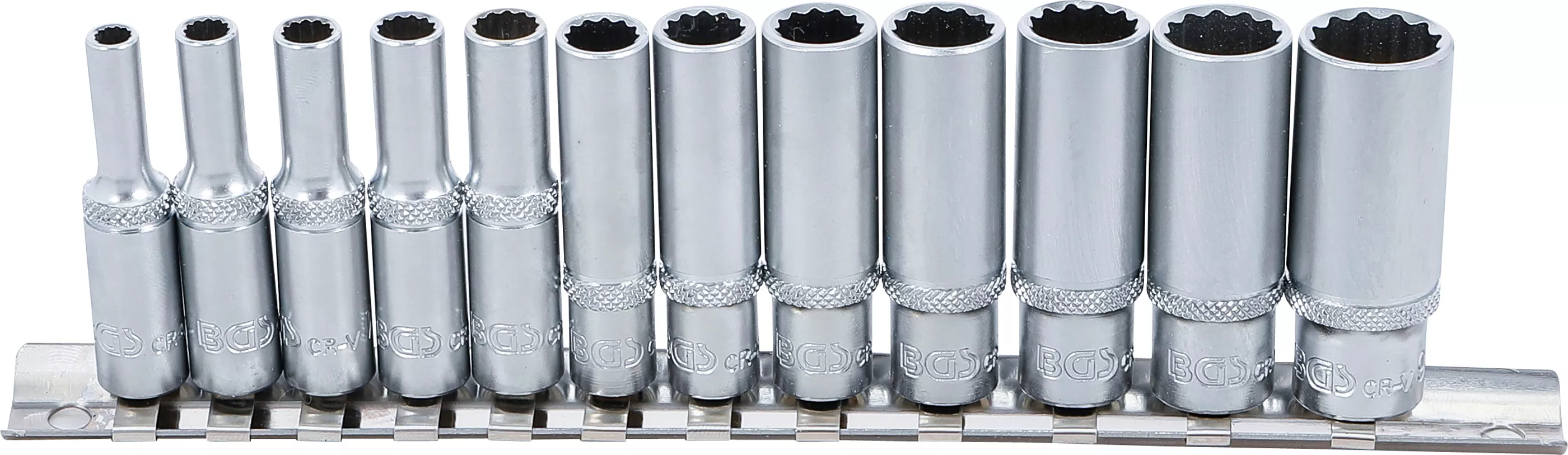 Set chei tubulare 12 colturi, adanc | 6,3 mm (1/4") | Marimi in toli | 12 piese [1]