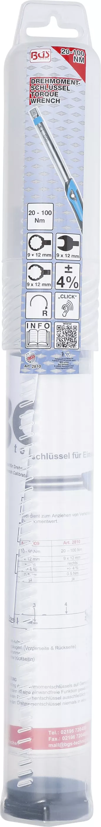 Cheie dinamometrica | 20 - 100 Nm | pentru capete atasabile 9 x 12 mm [7]