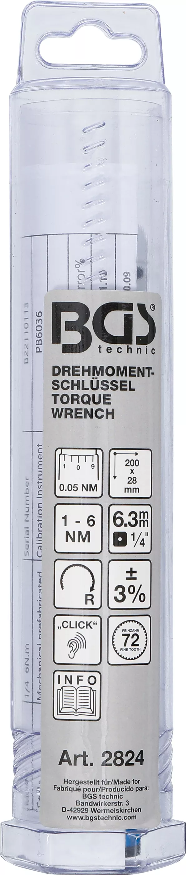 Cheie dinamometrica | 6,3 mm (1/4") | 1 - 6 Nm [7]